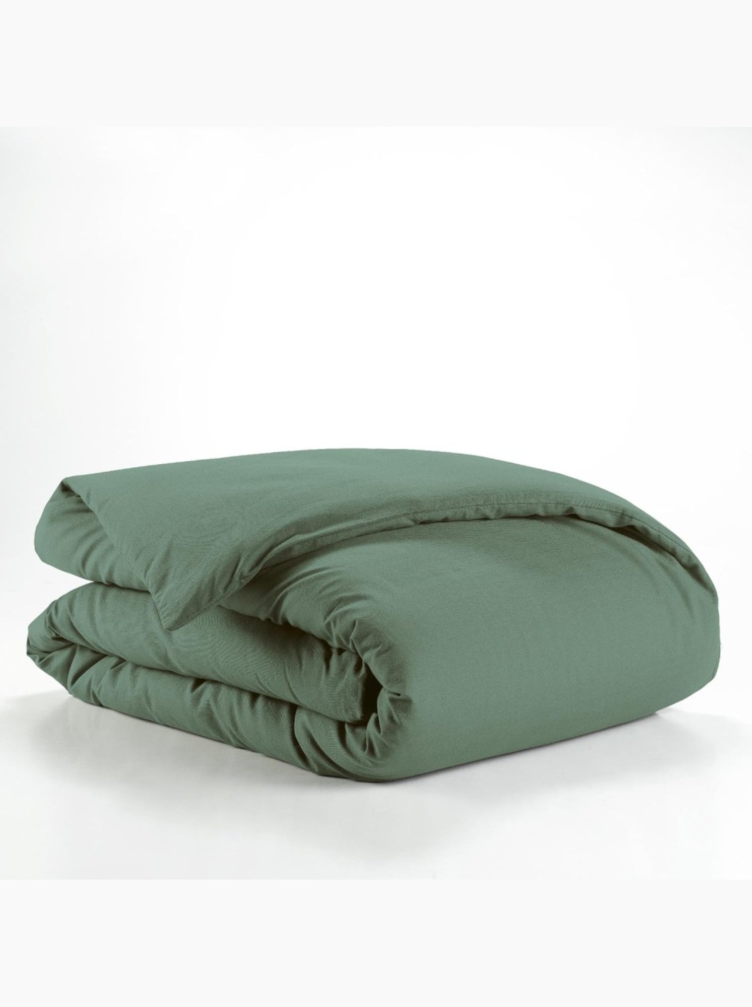 Housse de couette coton lina douceur d'intérieur - Vert cèdre