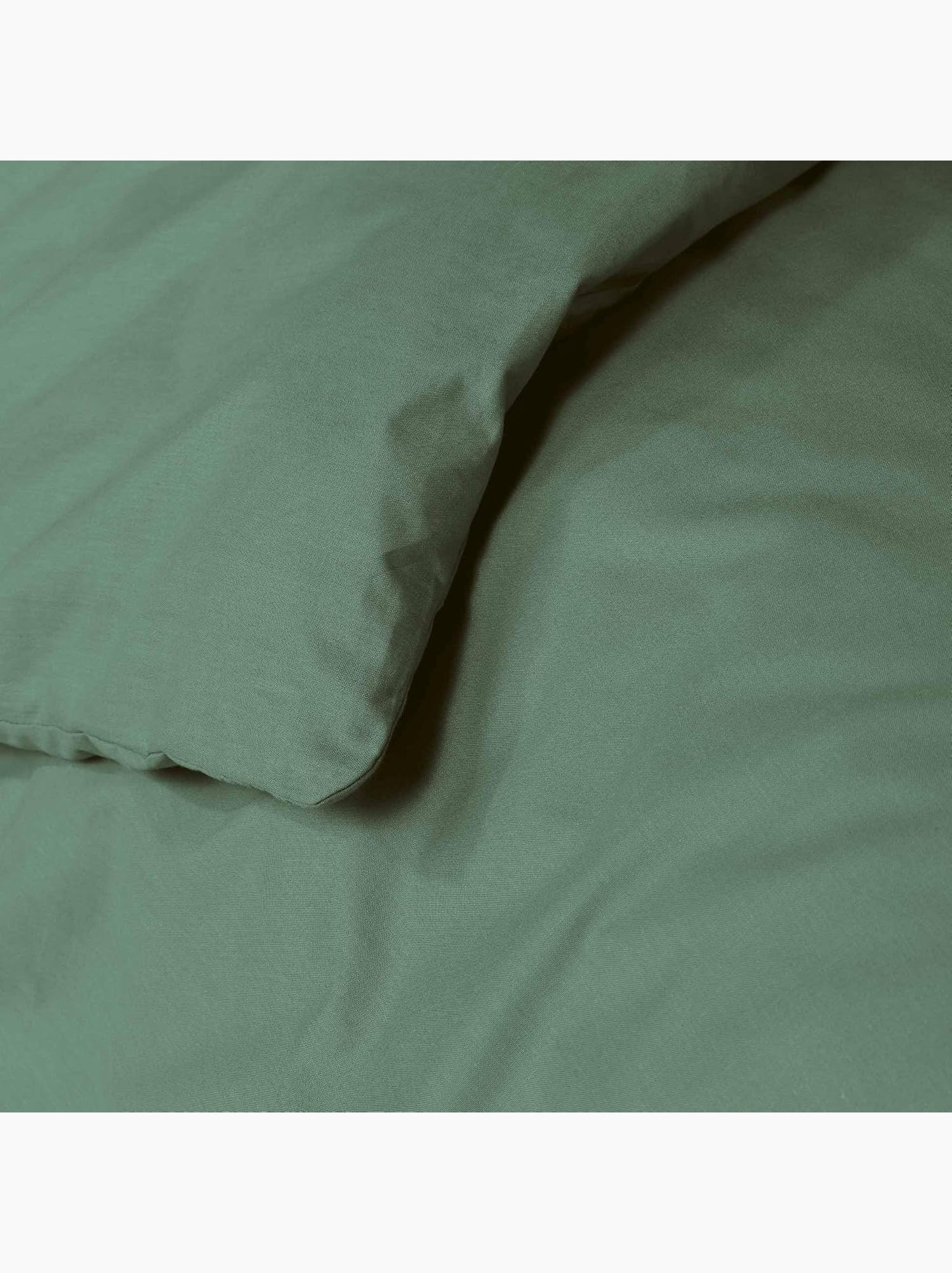 Housse de couette coton lina douceur d'intérieur - Vert cèdre