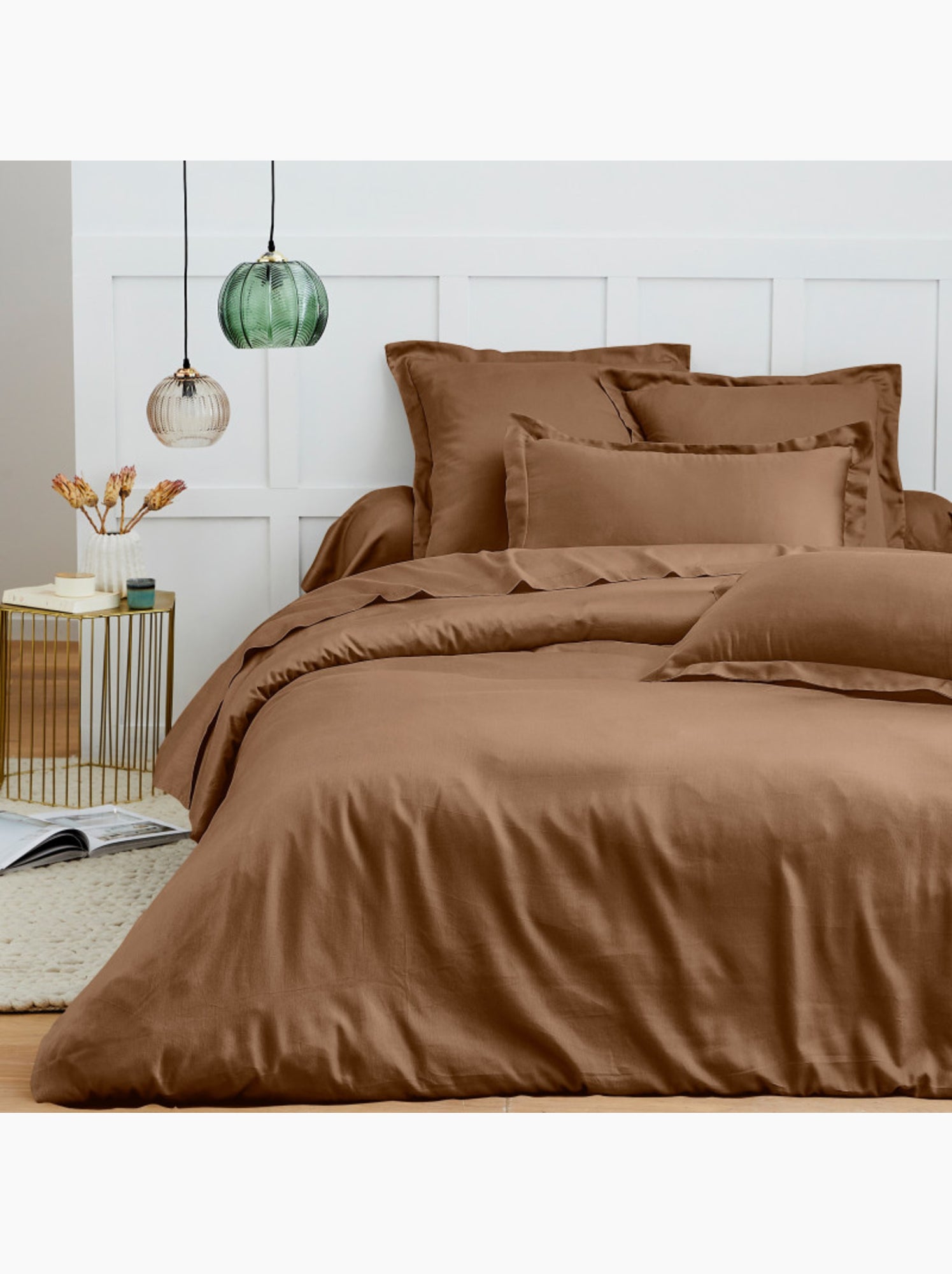 Housse de couette - Coton Pur - 100 % Coton 57 Fils/cm² - Gris taupe