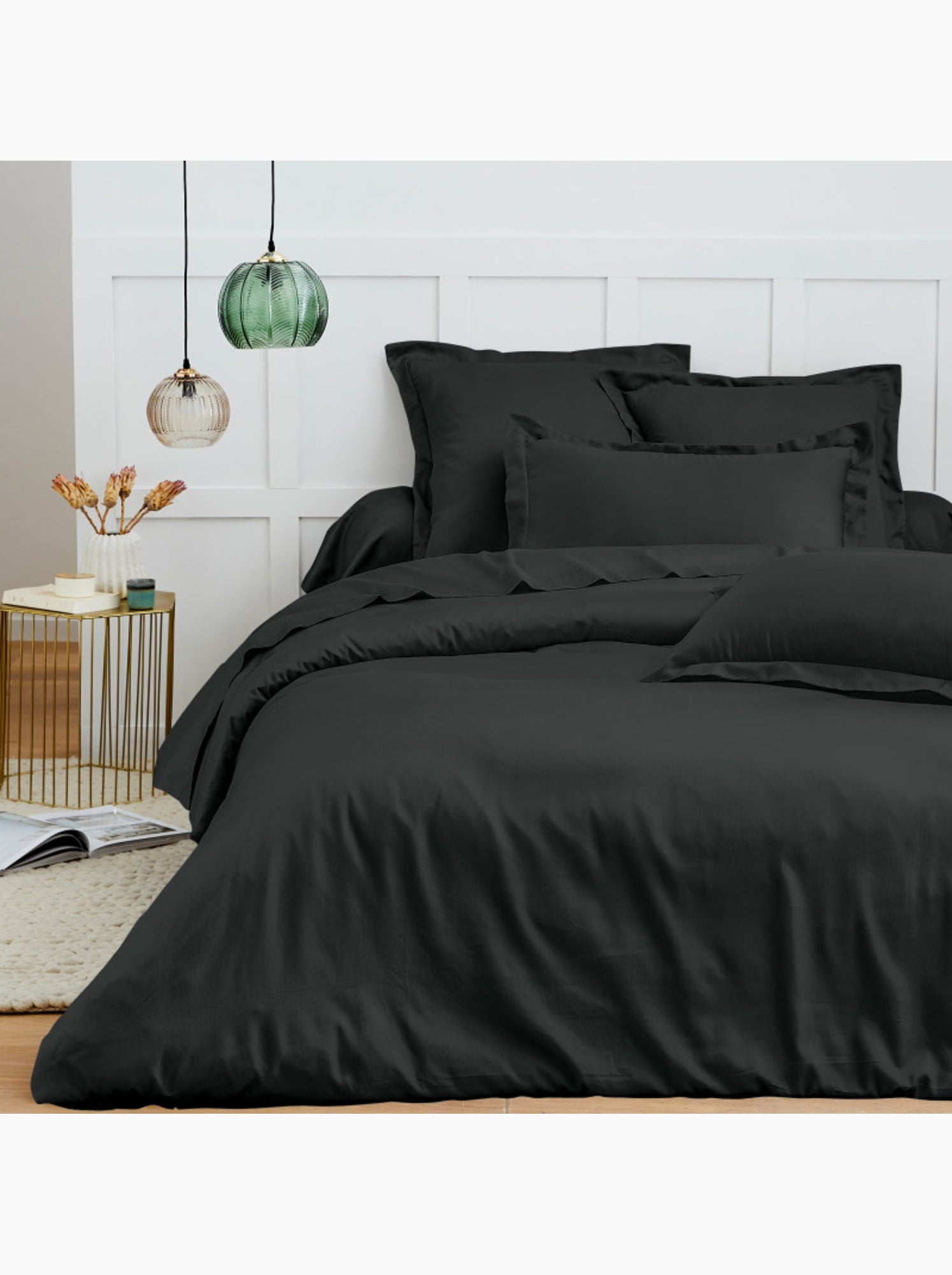 Housse de couette - Coton Pur - 100 % Coton 57 Fils/cm² - Marron foncé