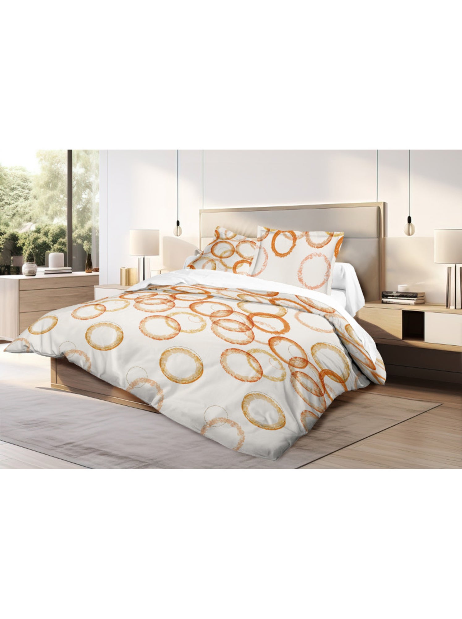 Housse de couette - Coton Pur - 100% Polyester - Orange