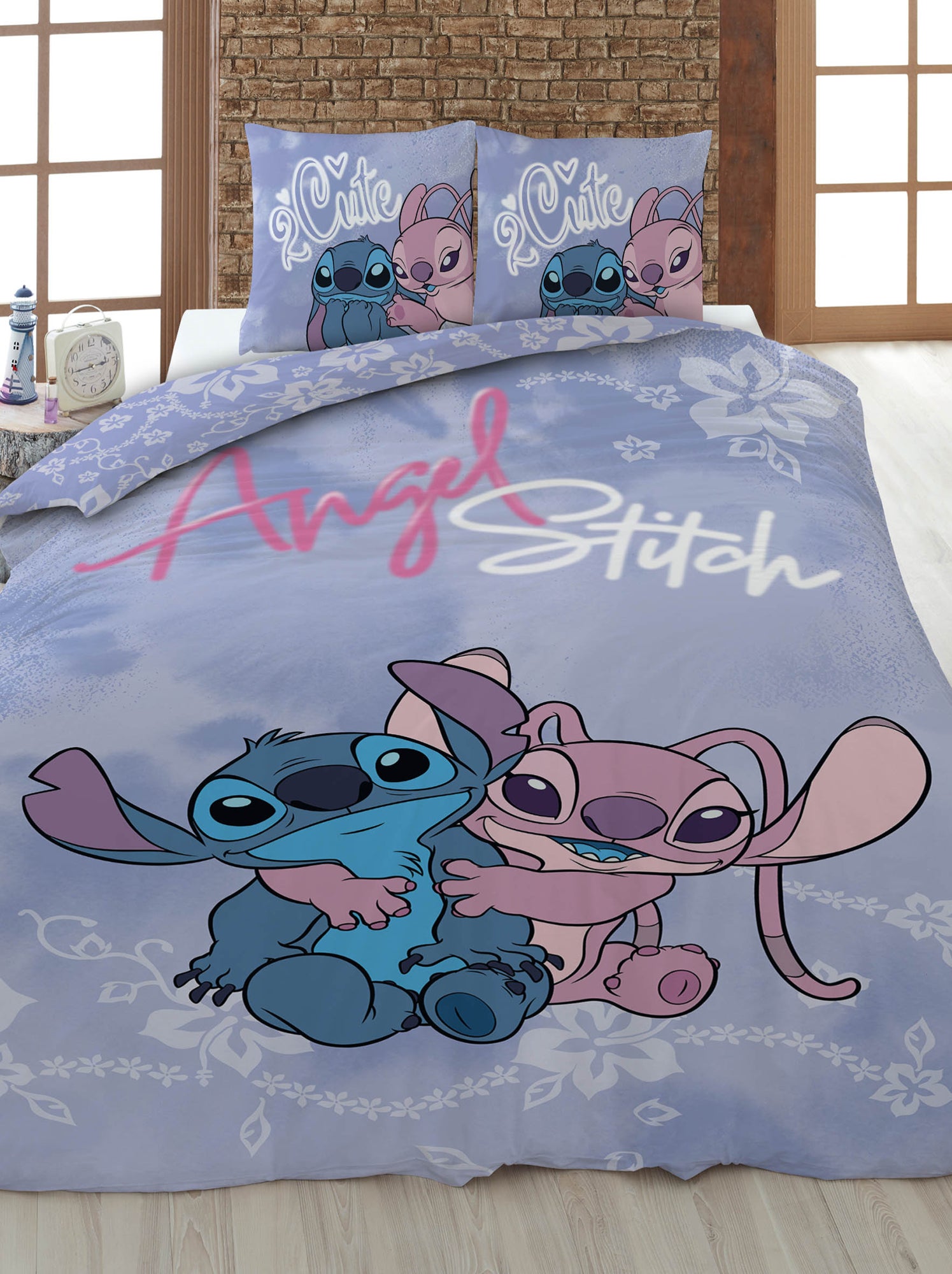 Housse de couette 'Disney' 'Stitch' en coton 240x220 - Bleu