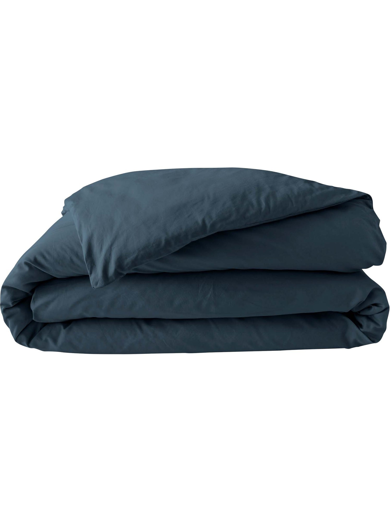 Housse de couette en percale de coton - douceur et élégance - Bleu nuit