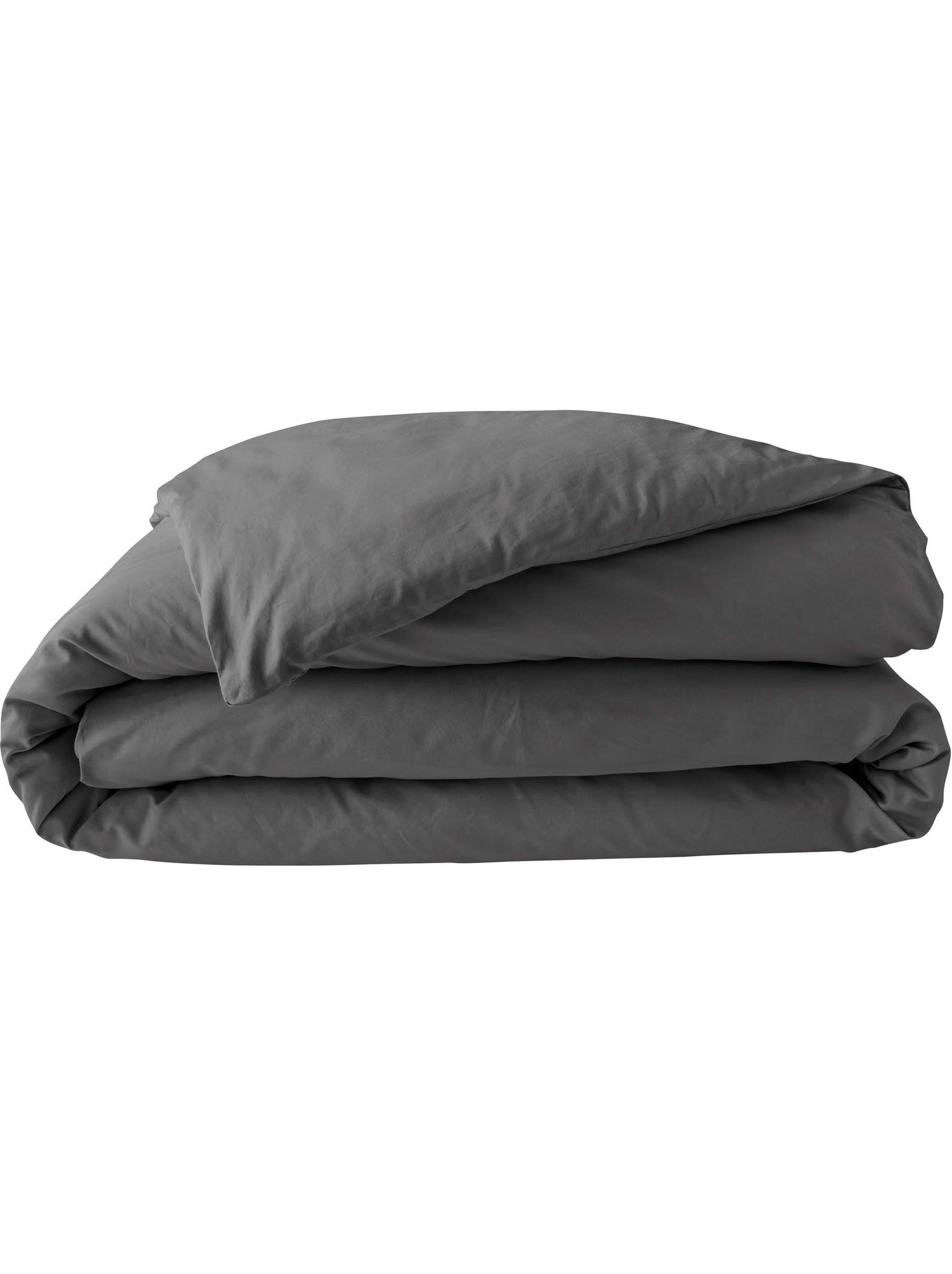 Housse de couette en percale de coton - douceur et élégance - Gris Acier
