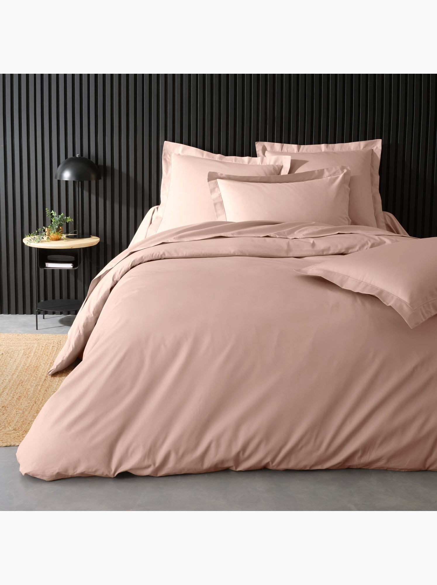 Housse de couette en percale de coton - douceur et élégance - Nude