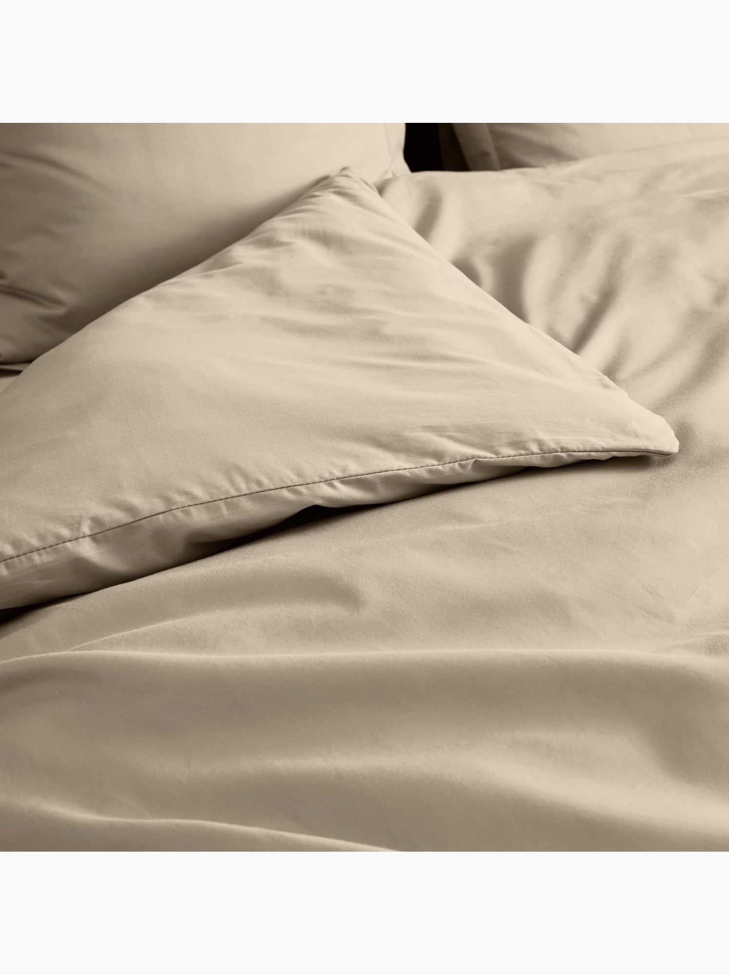 Housse de couette en percale de coton - douceur et élégance - Sable