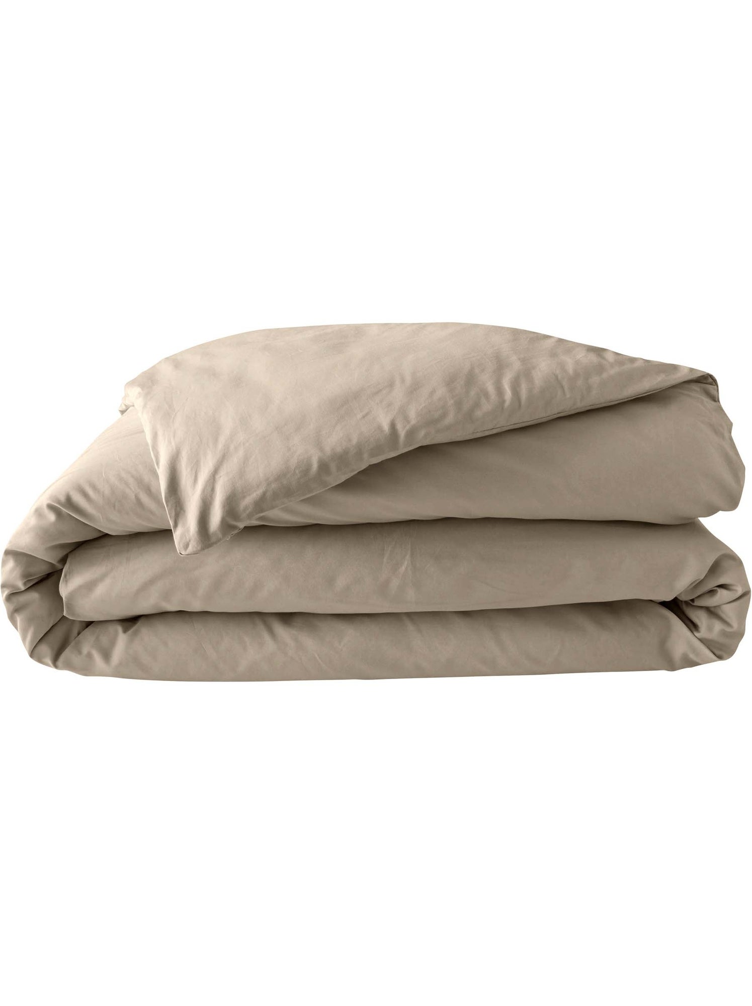 Housse de couette en percale de coton - douceur et élégance - Sable
