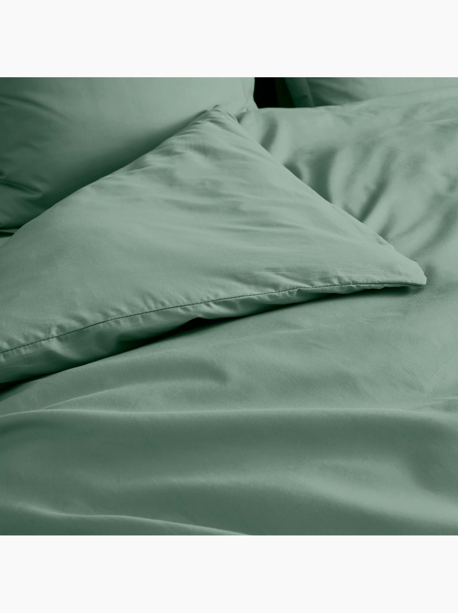 Housse de couette en percale de coton - douceur et élégance - Vert tilleul