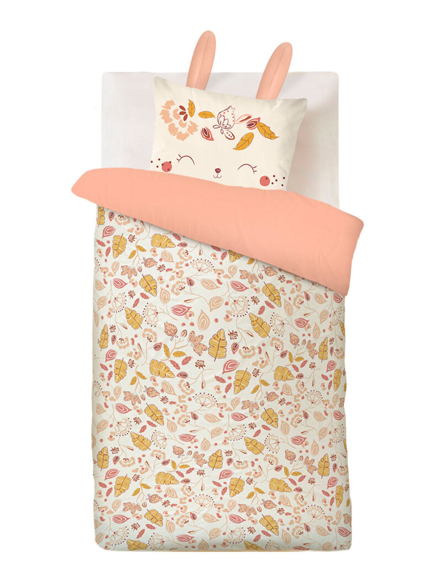 Housse de couette enfant + taie d'oreiller samba - Rose