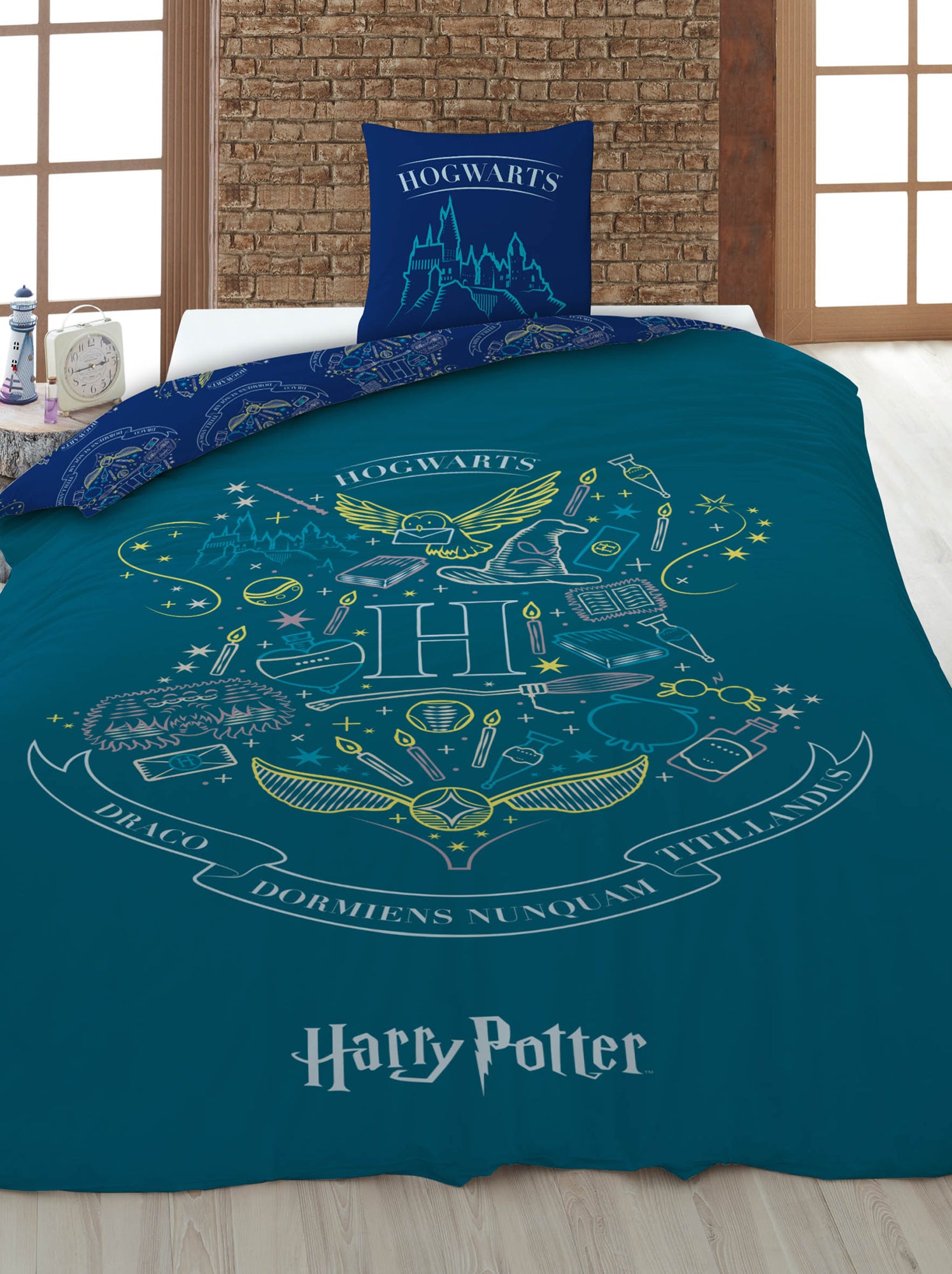 Housse de couette 'Harry potter' 140x200 cm - Bleu