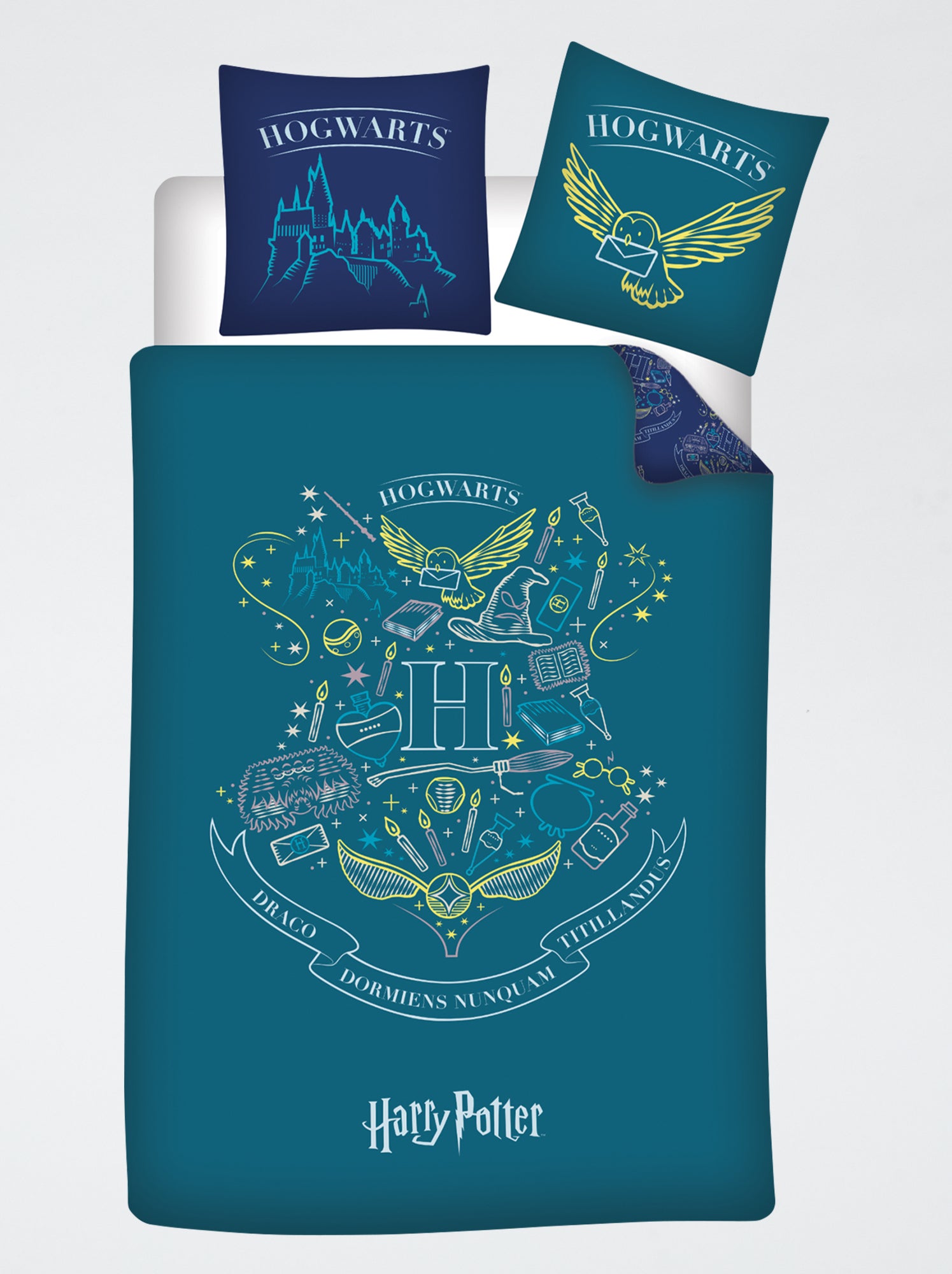 Housse de couette 'Harry potter' 140x200 cm - Bleu