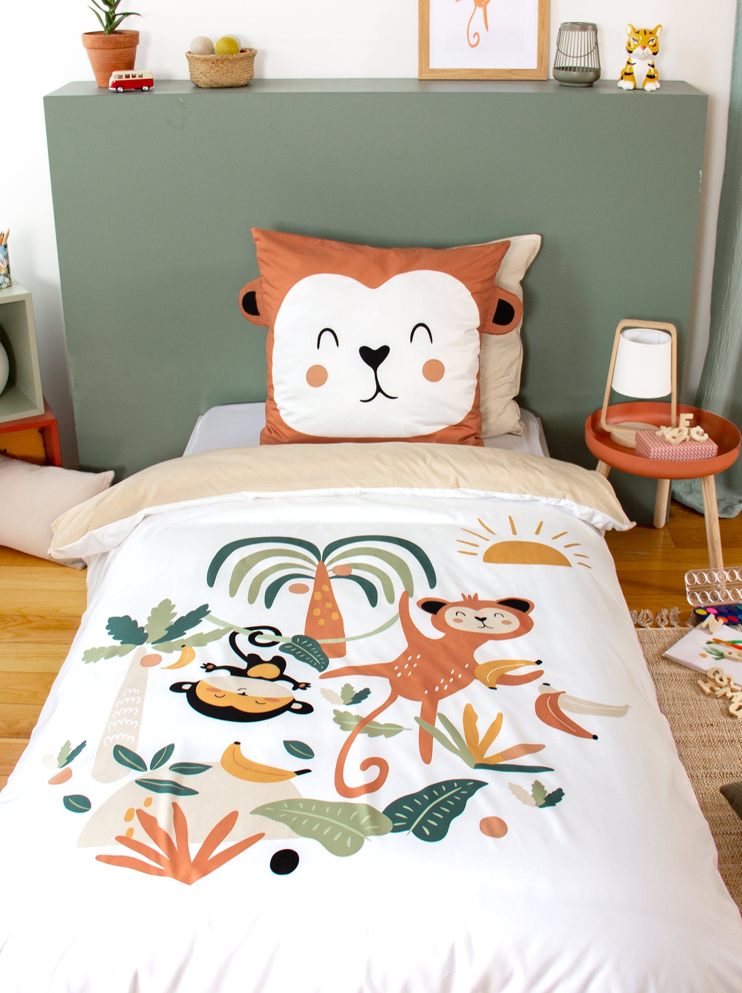 Housse de couette imprimée (140 x 200 cm) - 1 personne - Blanc