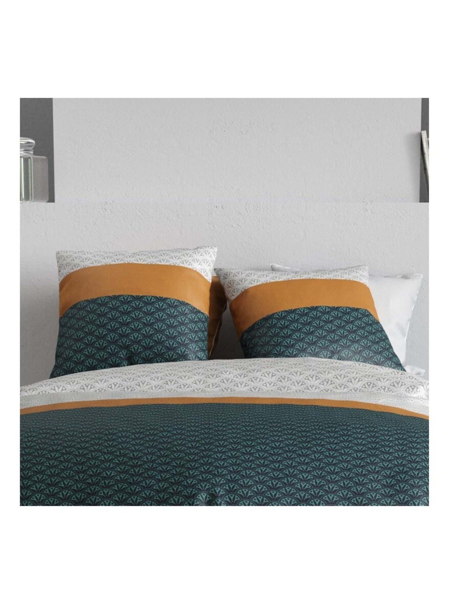 Housse de couette ORUS + 2 taies coton 57 fils - Vert