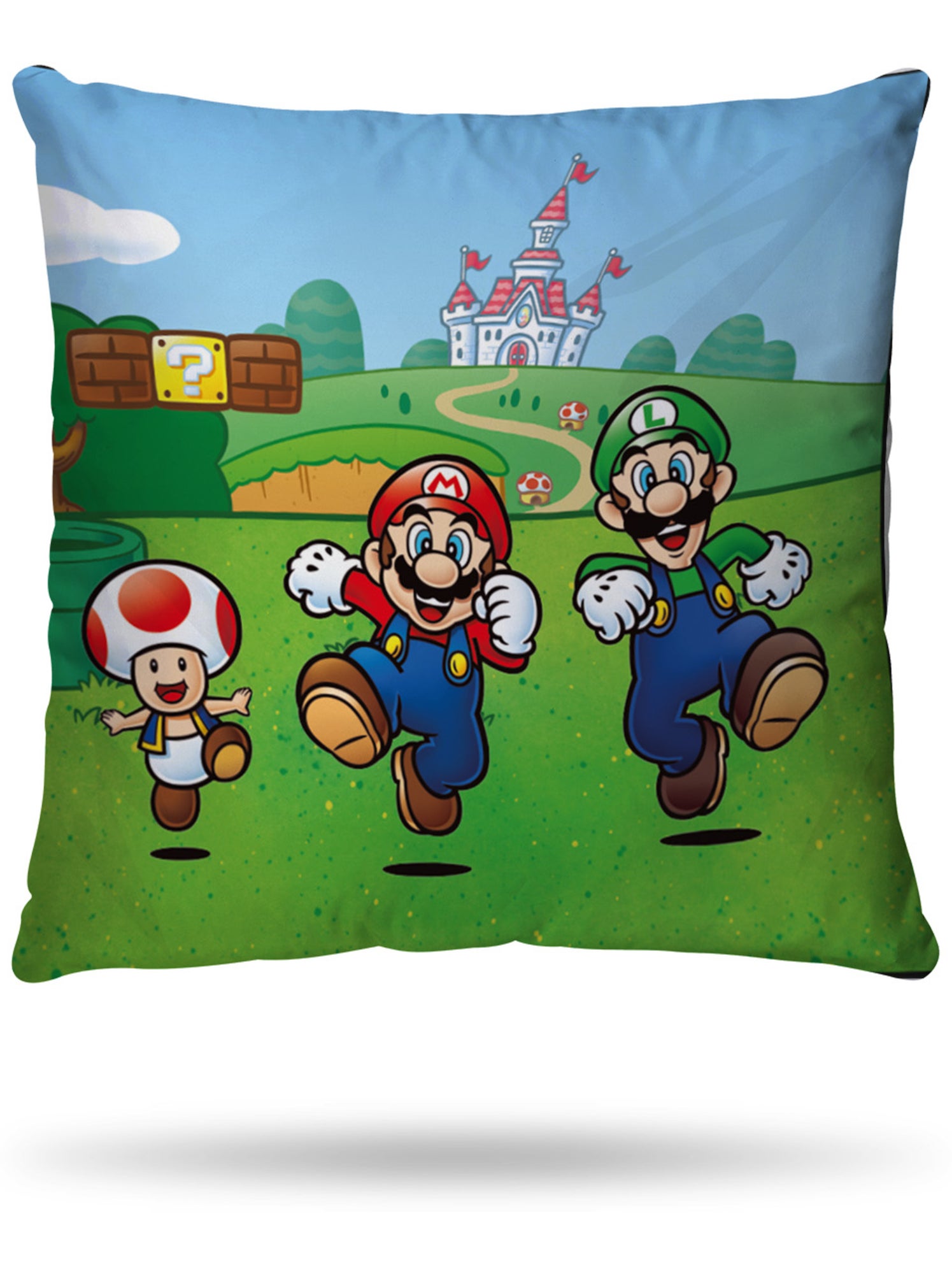 Housse de couette Super Mario - 100% Coton - Vert et bleu - Bleu
