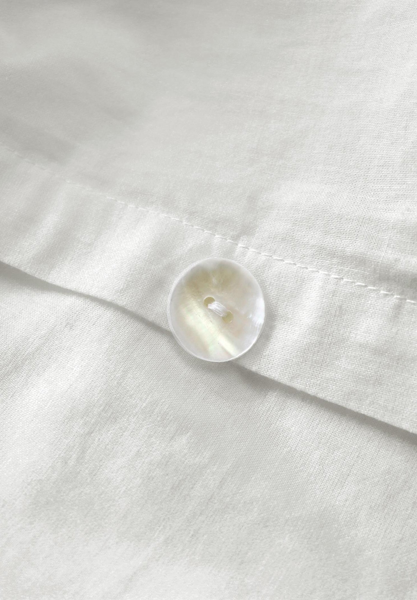Housse de couette unie en coton, COTON LAVÉ - Blanc