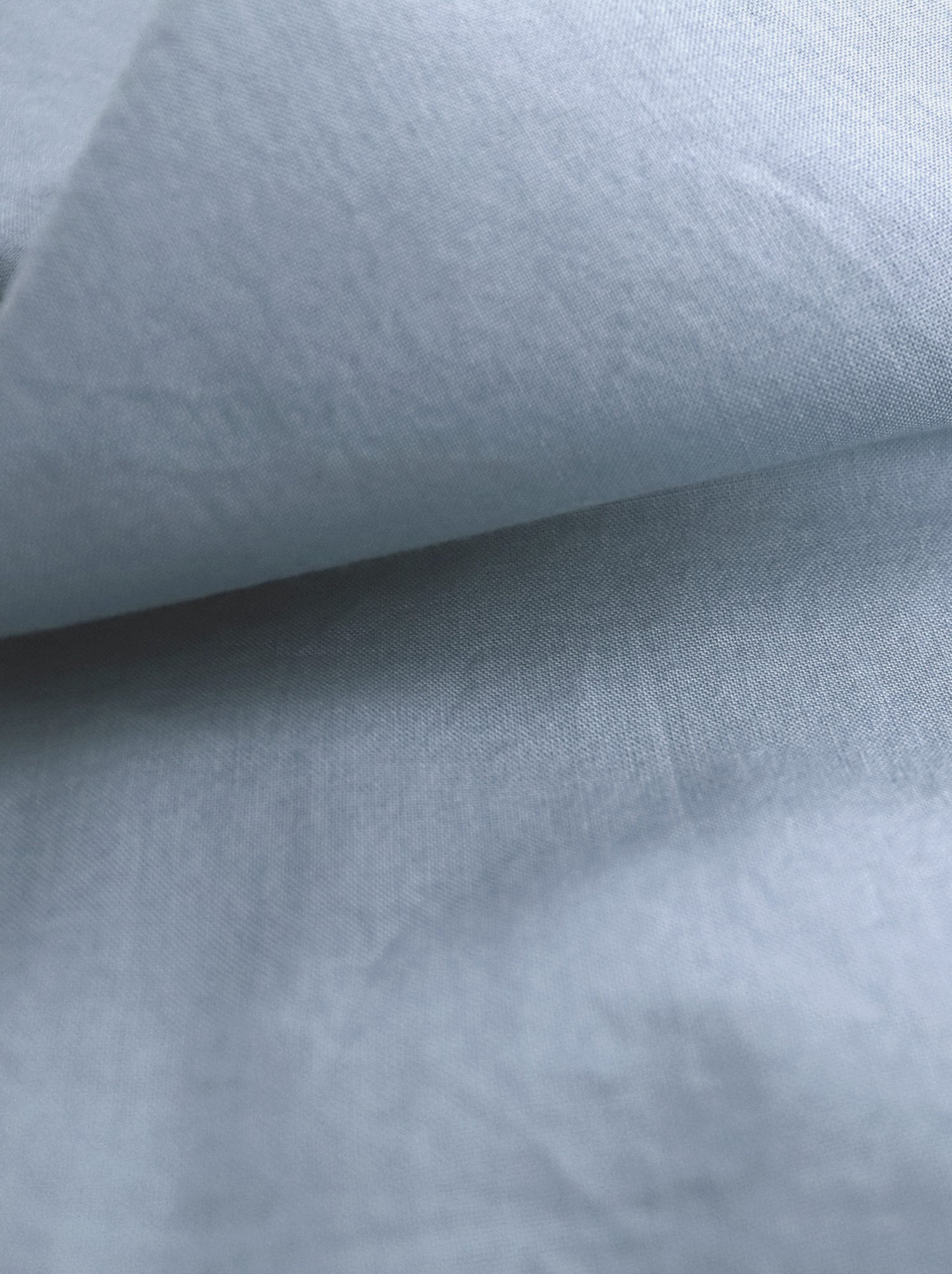 Housse de couette unie en coton, COTON LAVÉ - Bleu clair