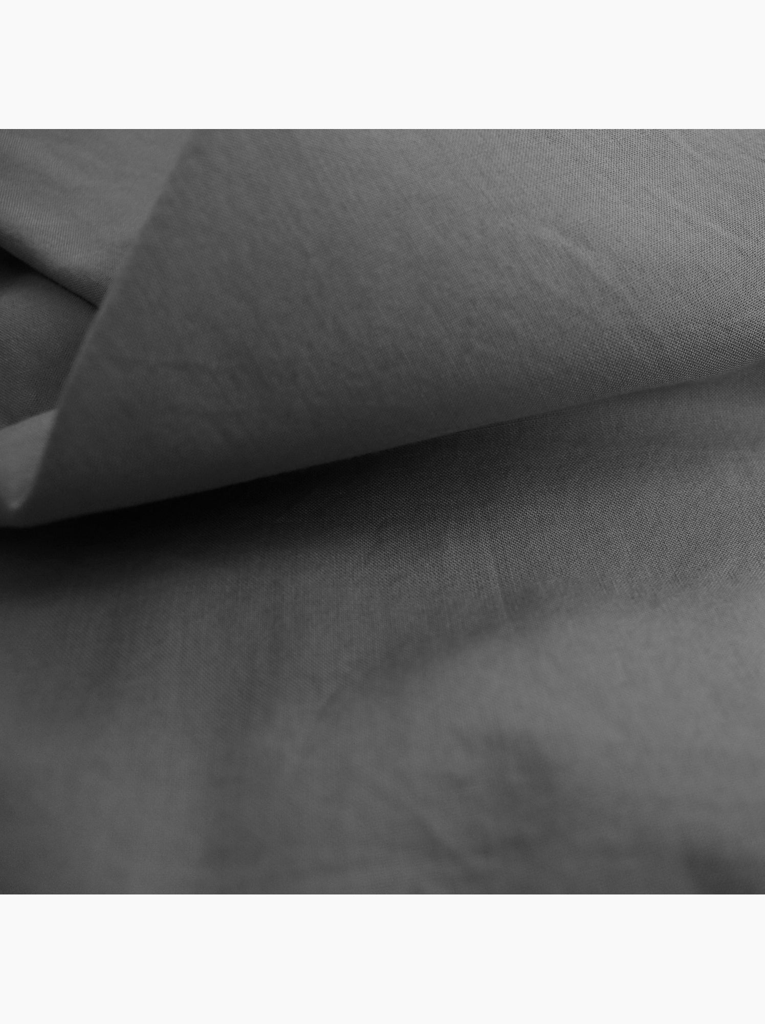 Housse de couette unie en coton, COTON LAVÉ - gris anthracite