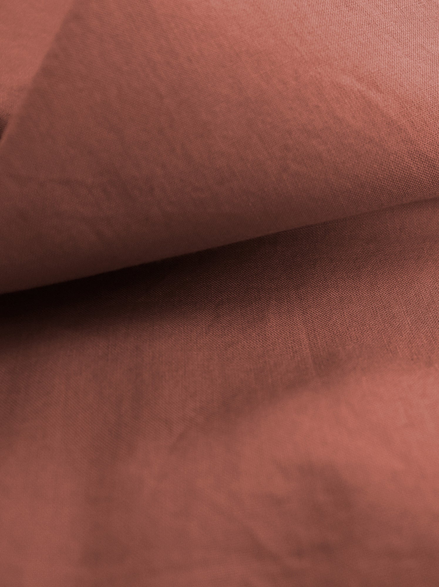 Housse de couette unie en coton, COTON LAVÉ - Terracotta