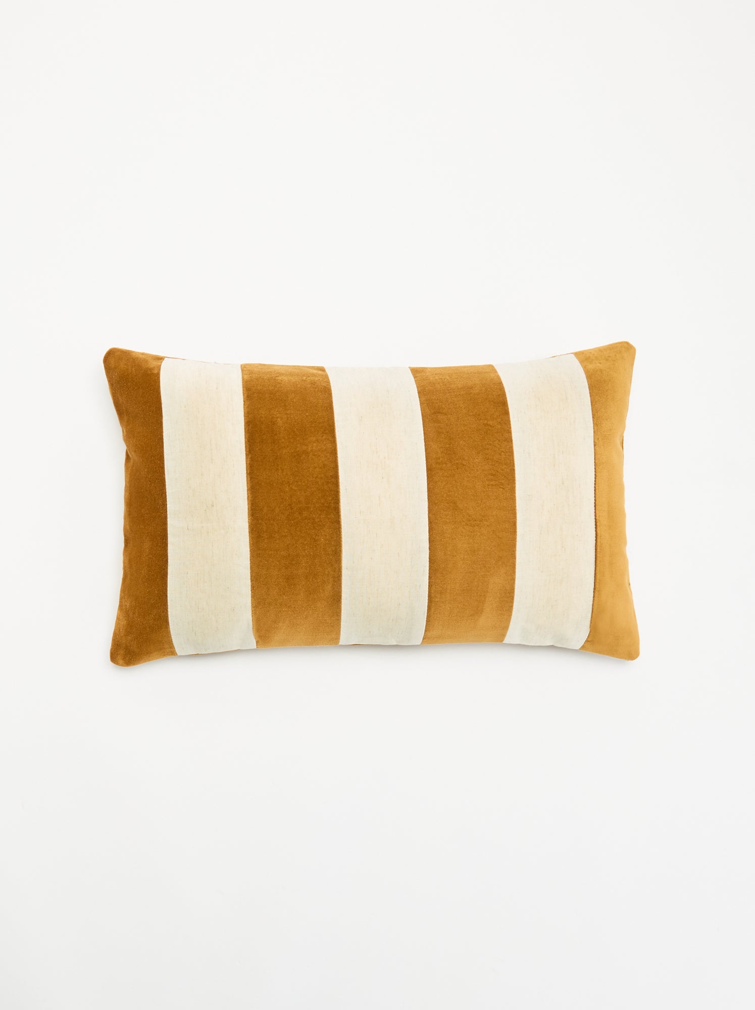 Housse de coussin bi-matière - Marron