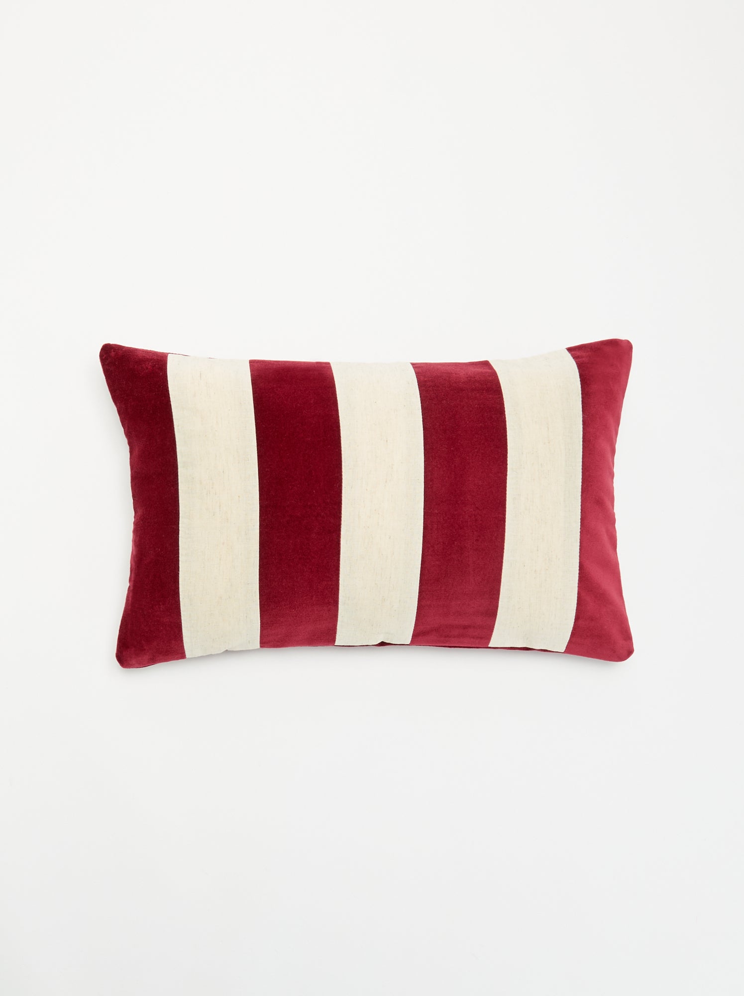 Housse de coussin bi-matière - Rouge