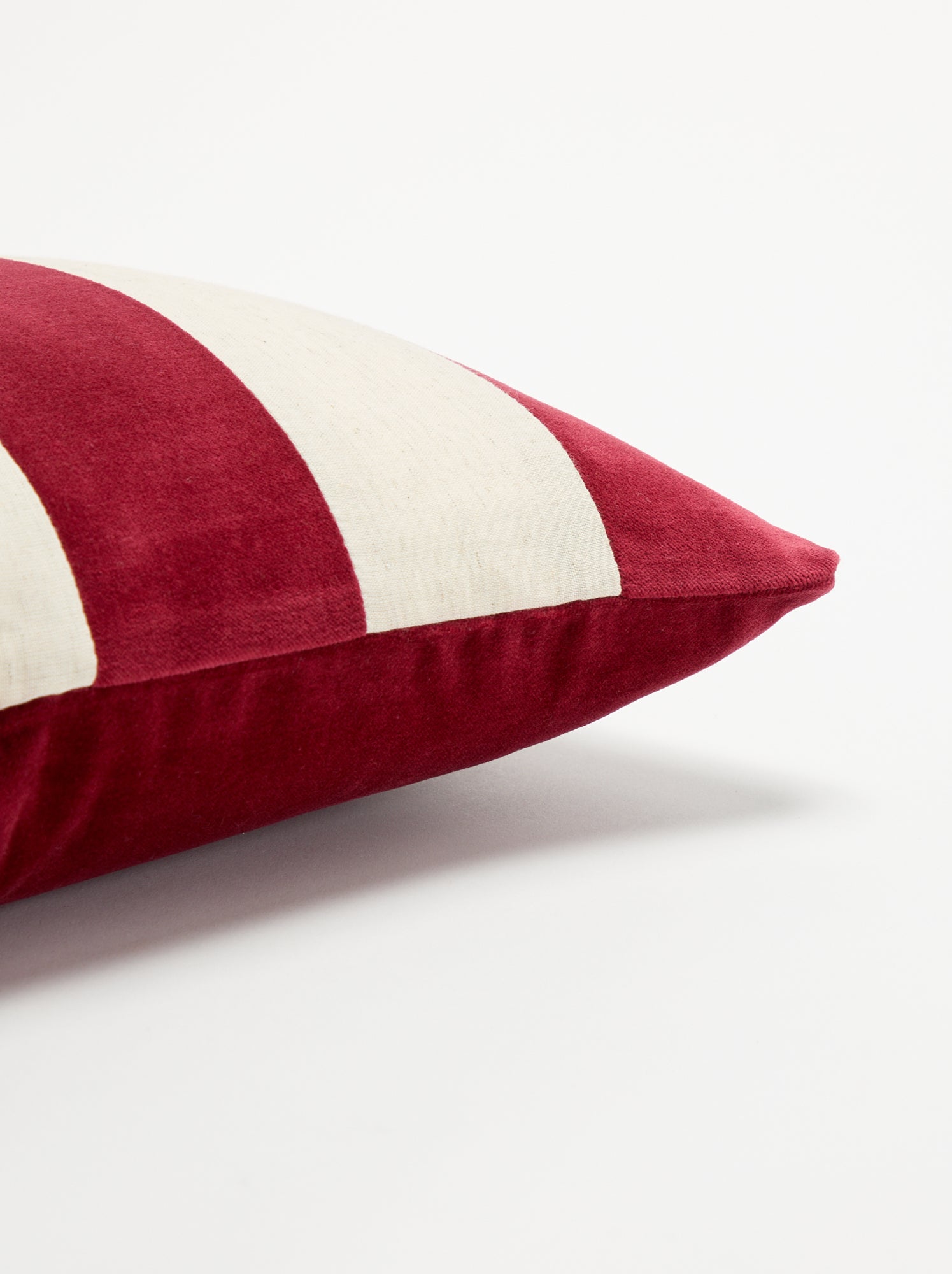 Housse de coussin bi-matière - Rouge
