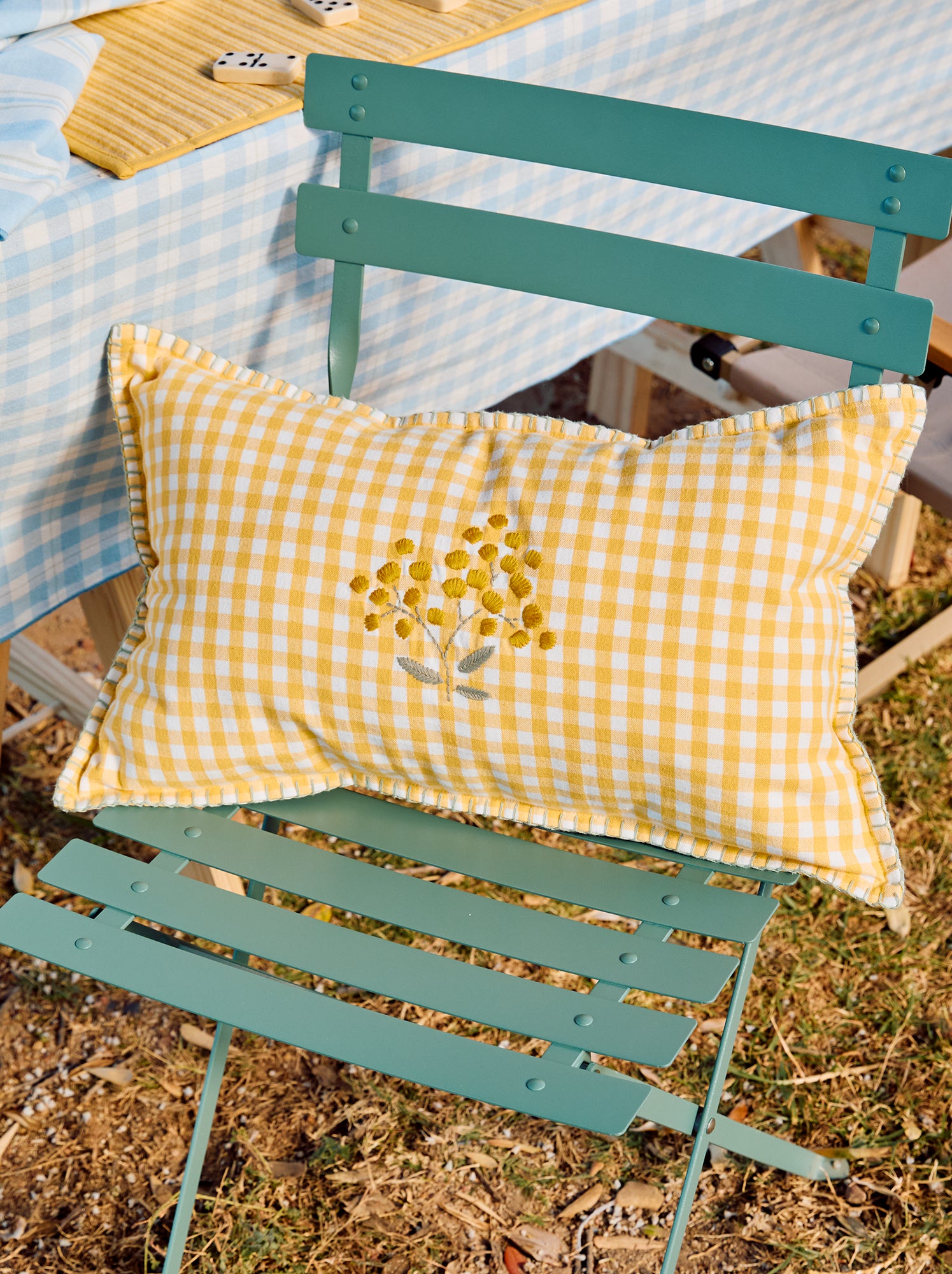 Housse de coussin brodée - KIABI Home - Jaune