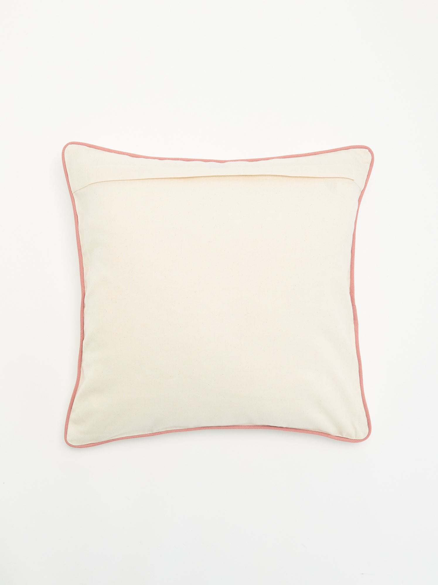Housse de coussin carrée avec motif 'cœur' - Rose