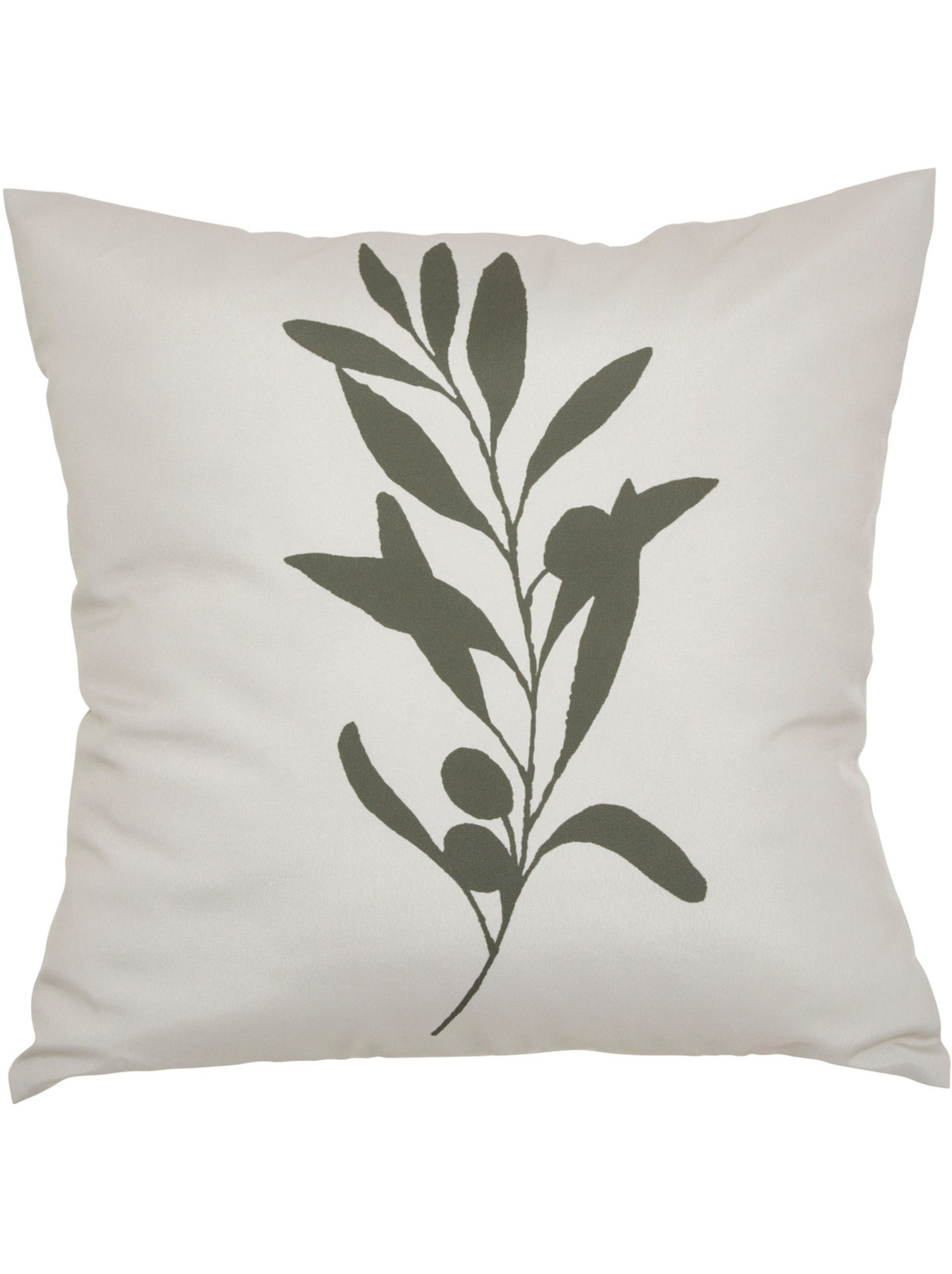 Housse de coussin d'extérieur motif feuille et vert tileo - Beige