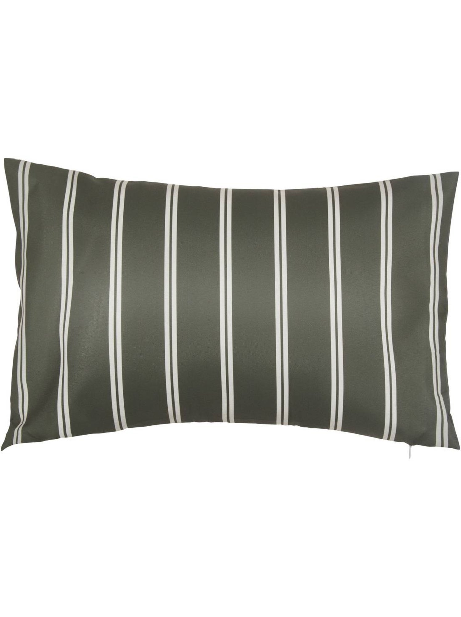 Housse de coussin d'extérieur rayée tileo - Vert foncé