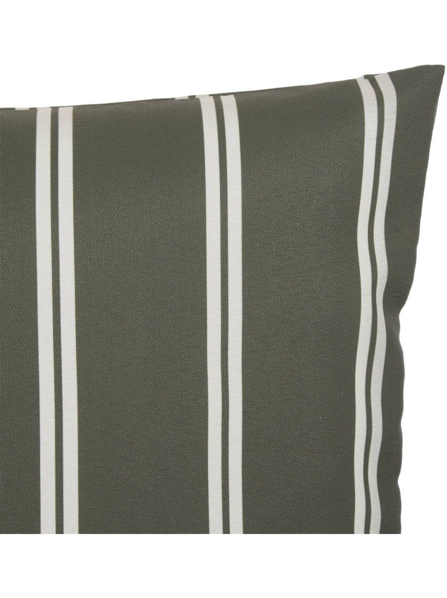 Housse de coussin d'extérieur rayée tileo - Vert foncé