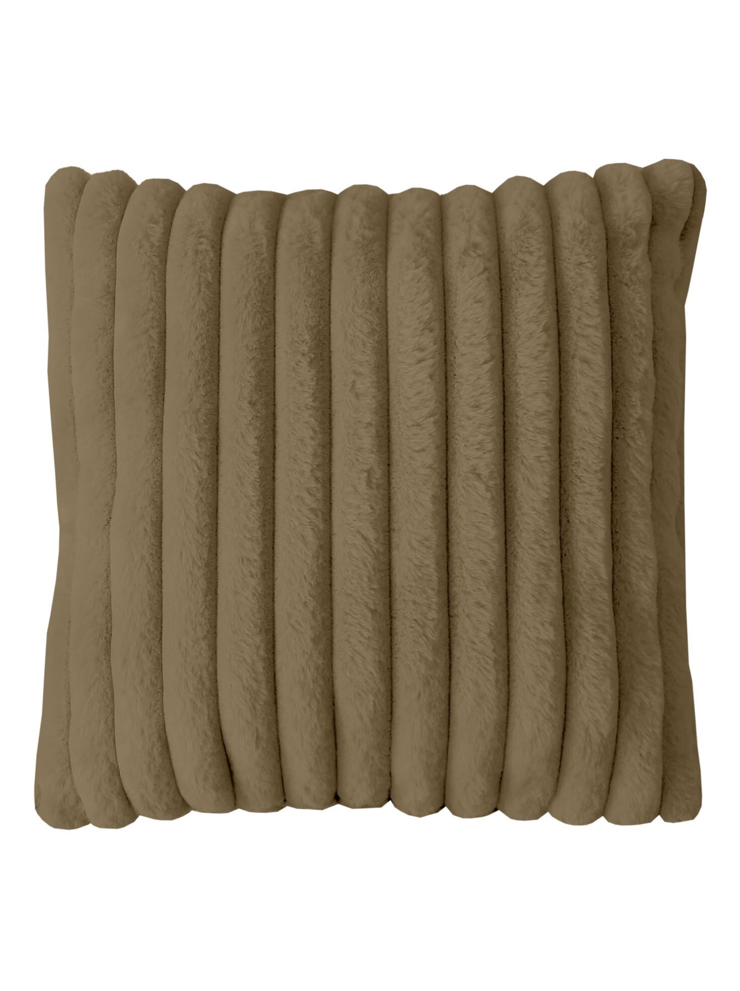 Housse de coussin flanelle 60x60 cm HIMALAYA, par Soleil d'ocre - Taupe