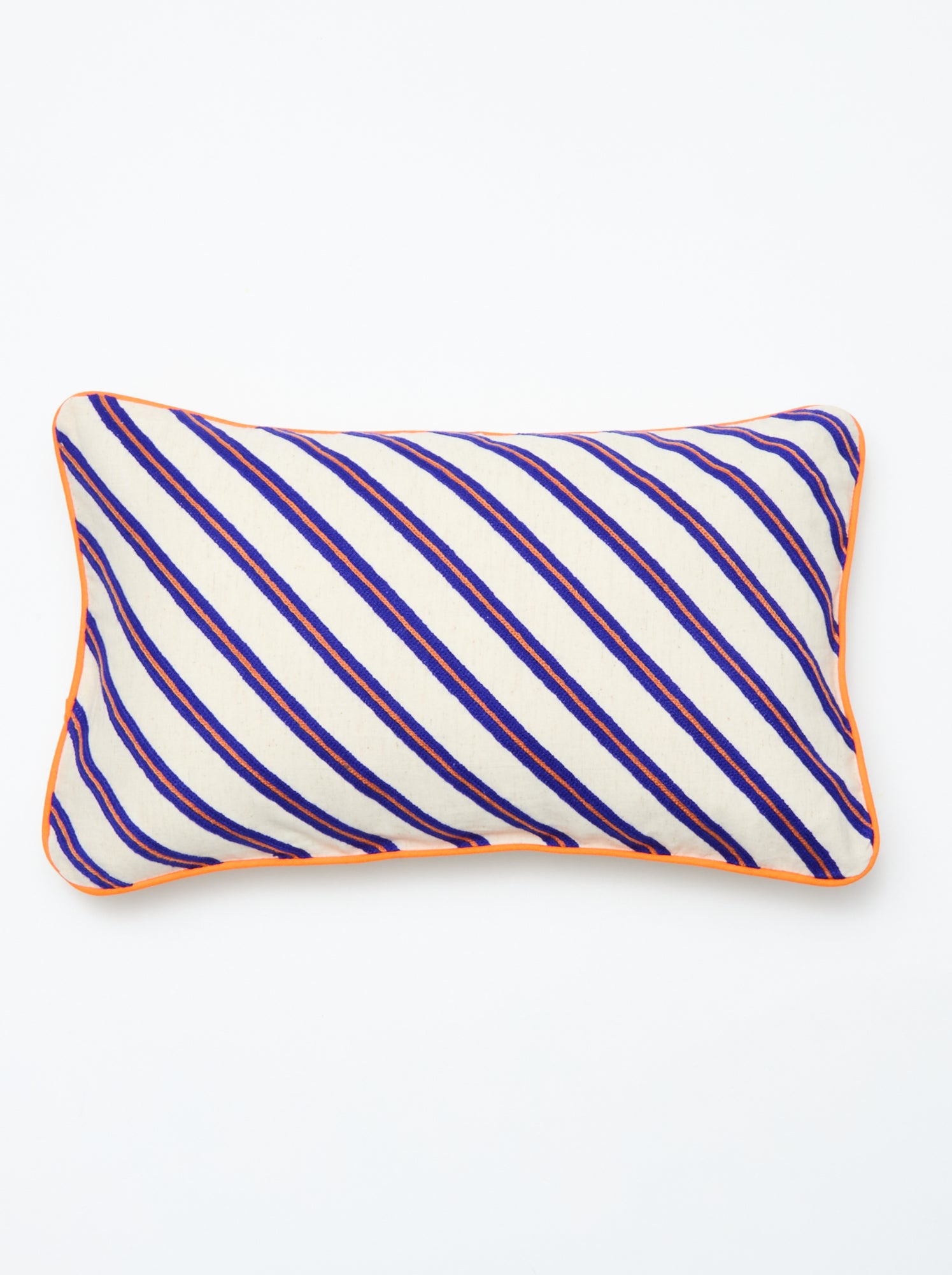 Housse de coussin rayé (30x50 cm) - Kiabi Home - Bleu