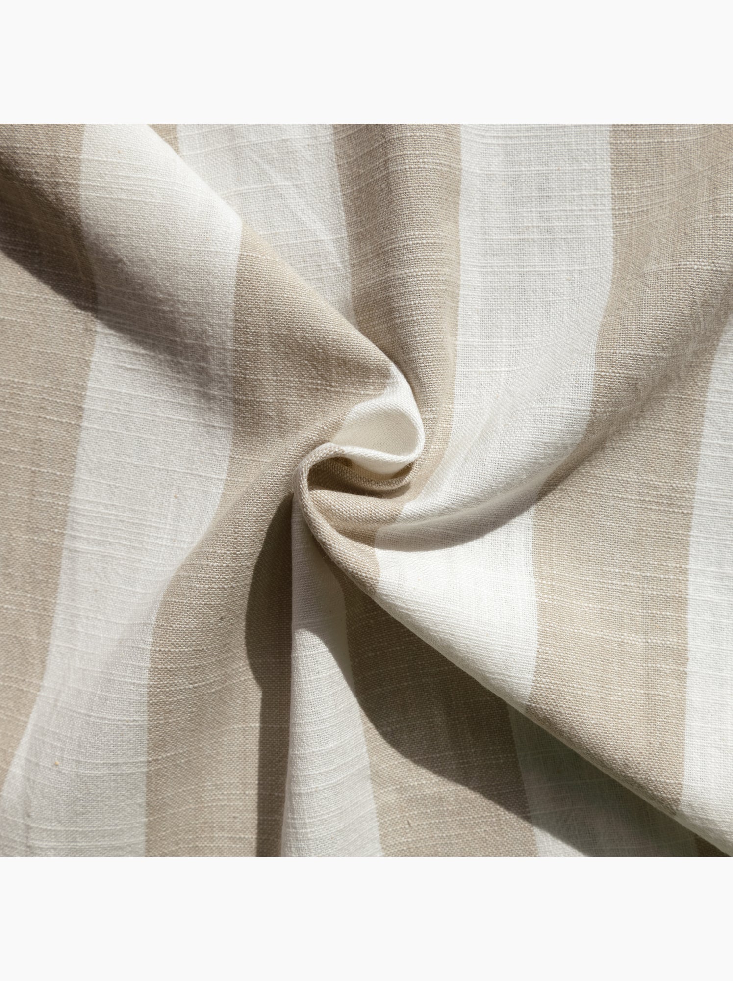 Housse de coussin recto-verso 100% coton rayures et vichy lourmarin - Beige
