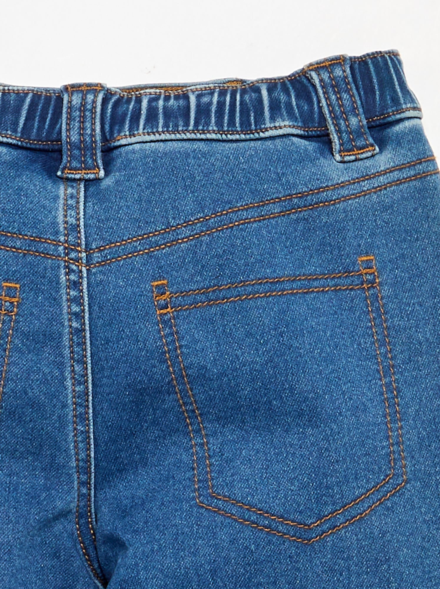 Jean avec ceinture ajustable - collection facile à enfiler - Bleu