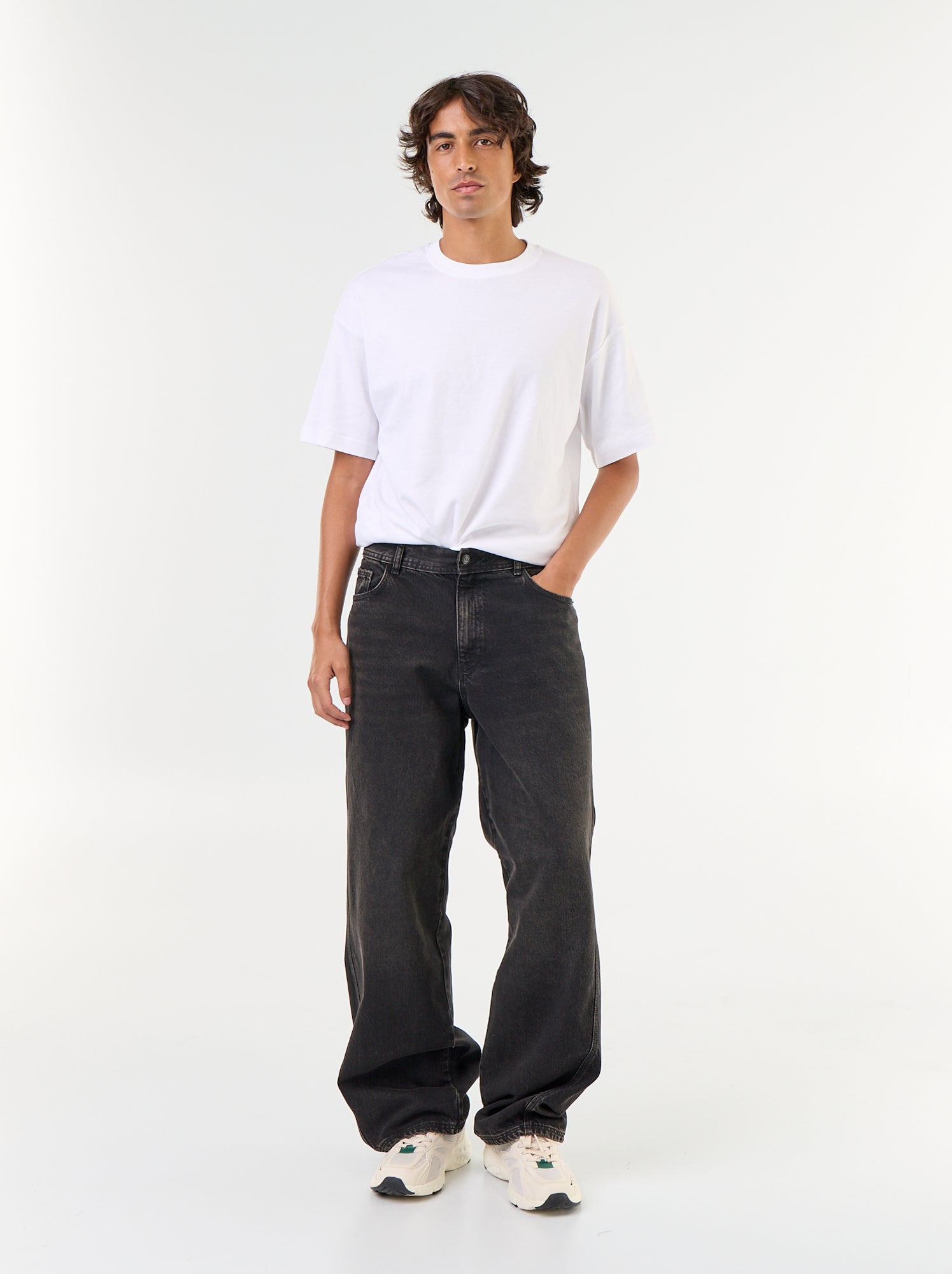 Jean baggy à 5 poches - Noir