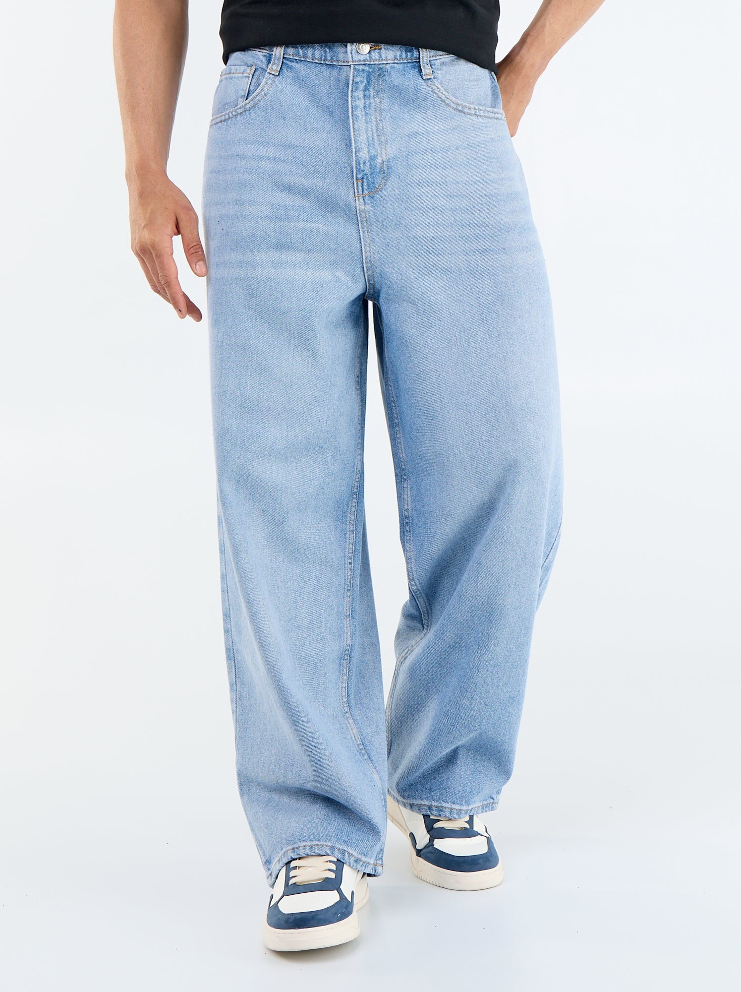 Jean baggy / coupe large - Bleu (FXC73_1)
