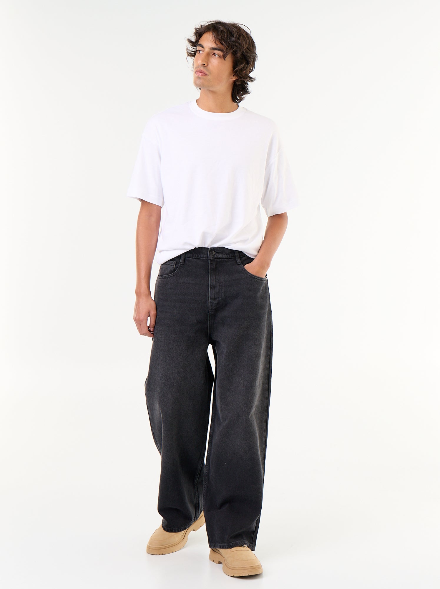 Jean baggy / coupe large - Gris (FXC73_3)