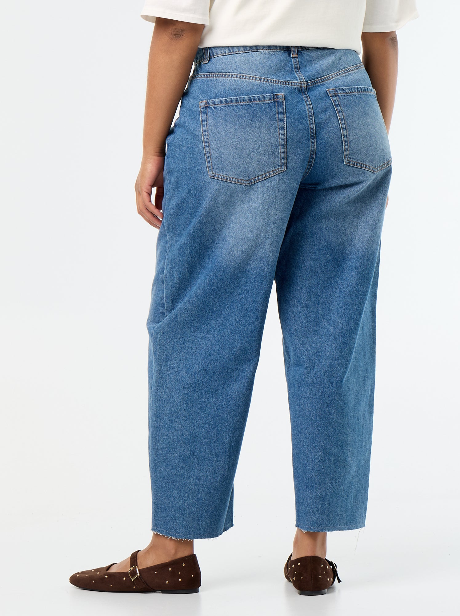 Jean barrel à 5 poches - Bleu