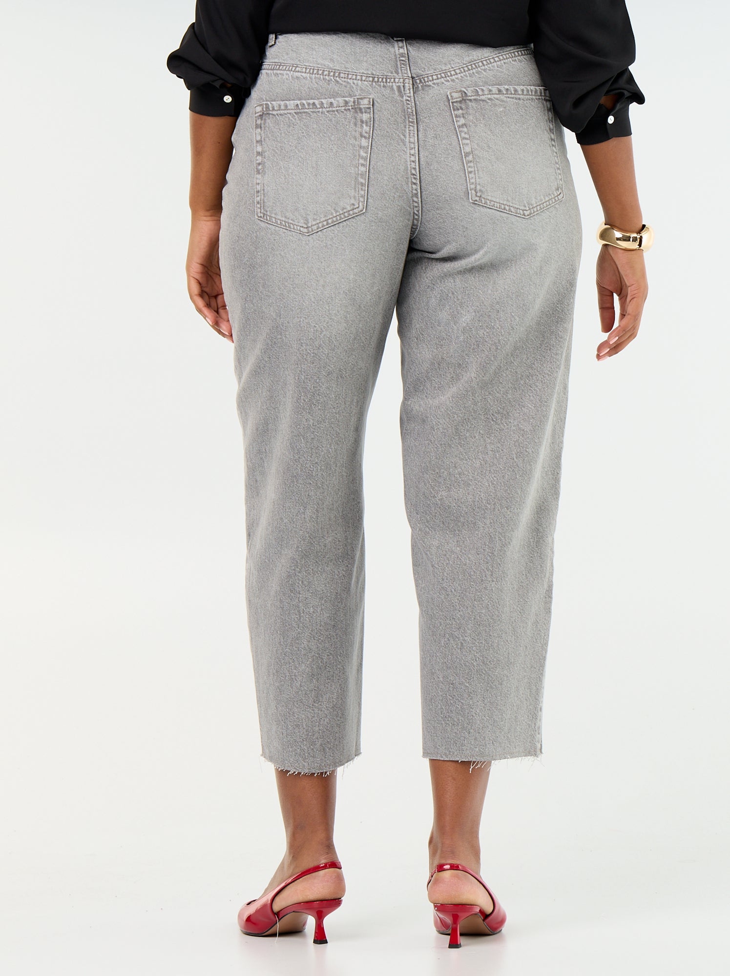 Jean barrel à 5 poches - Gris (GJL09_4)