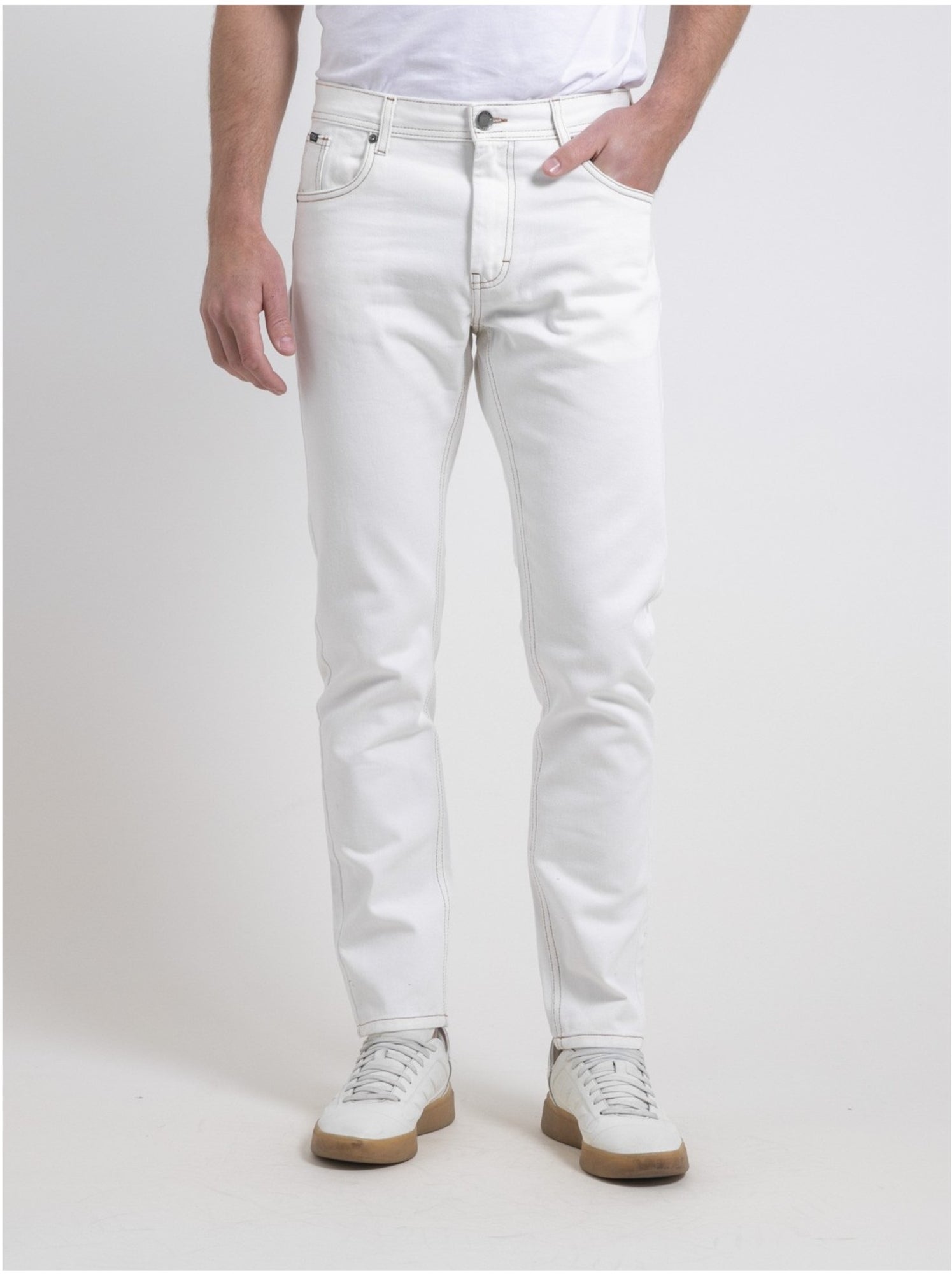 Jean blanc coupe droite SISKA - Blanc