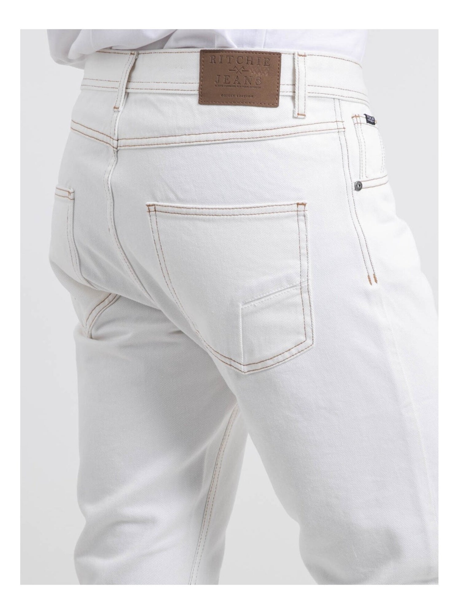 Jean blanc coupe droite SISKA - Blanc