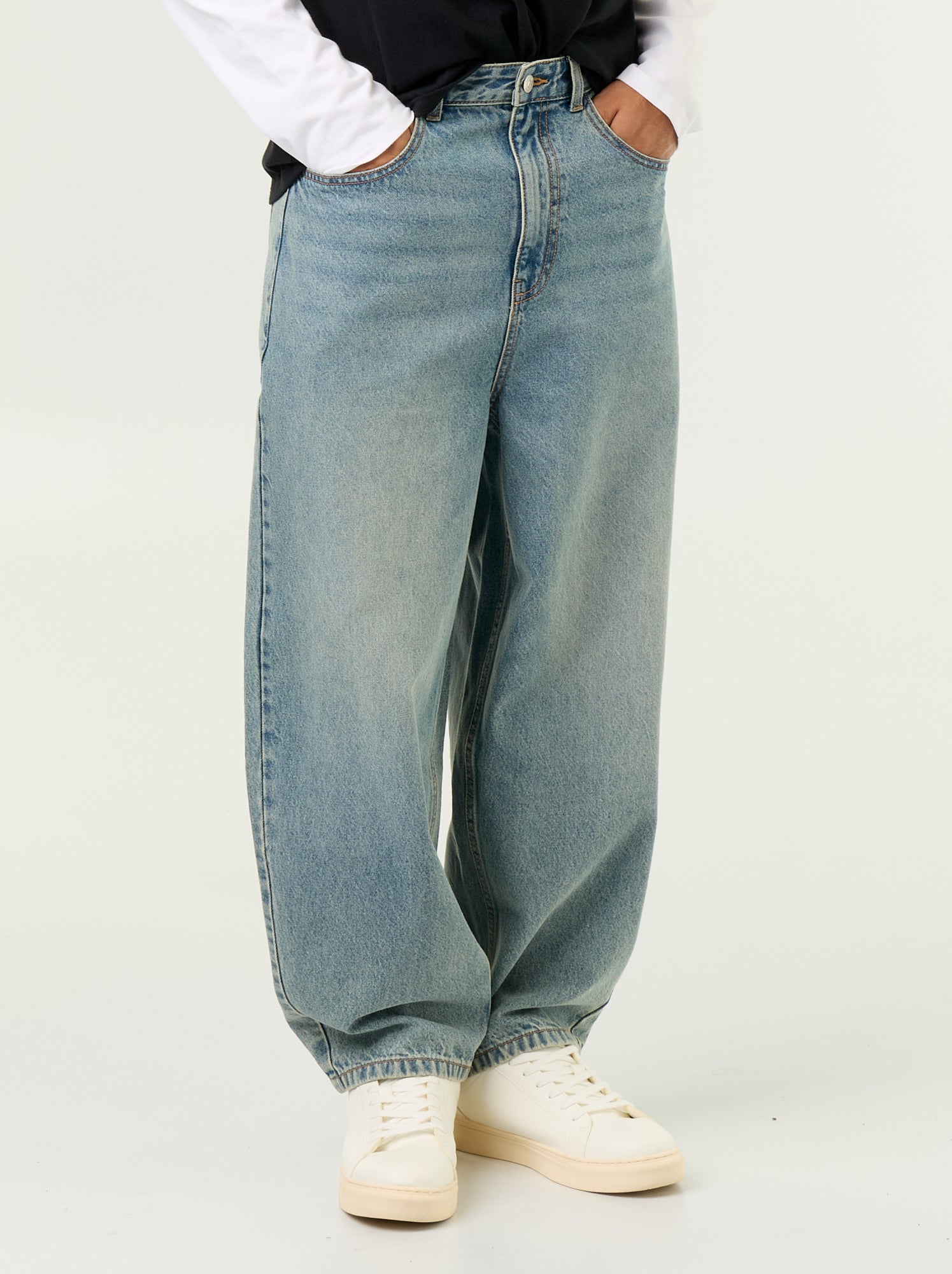 Jean coupe large 5 poches - Bleu (GJK31_1)