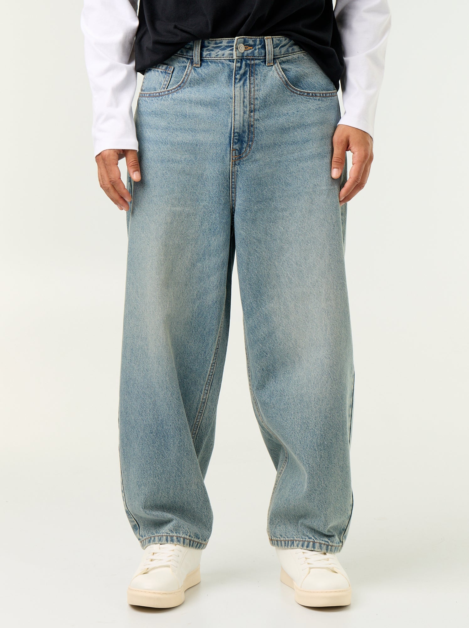 Jean coupe large 5 poches - Bleu (GJK31_1)