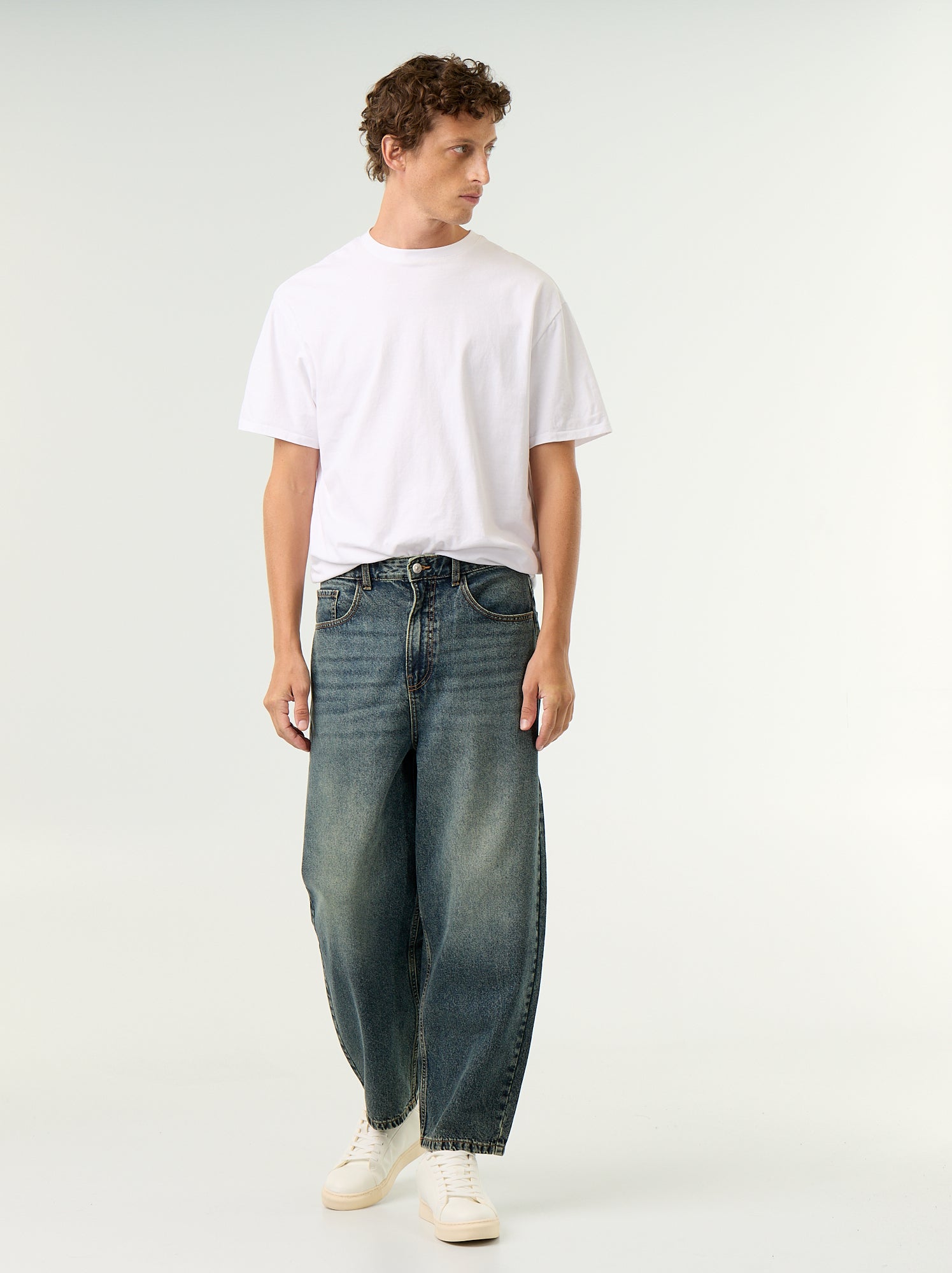Jean coupe large 5 poches - Bleu (GJK31_3)