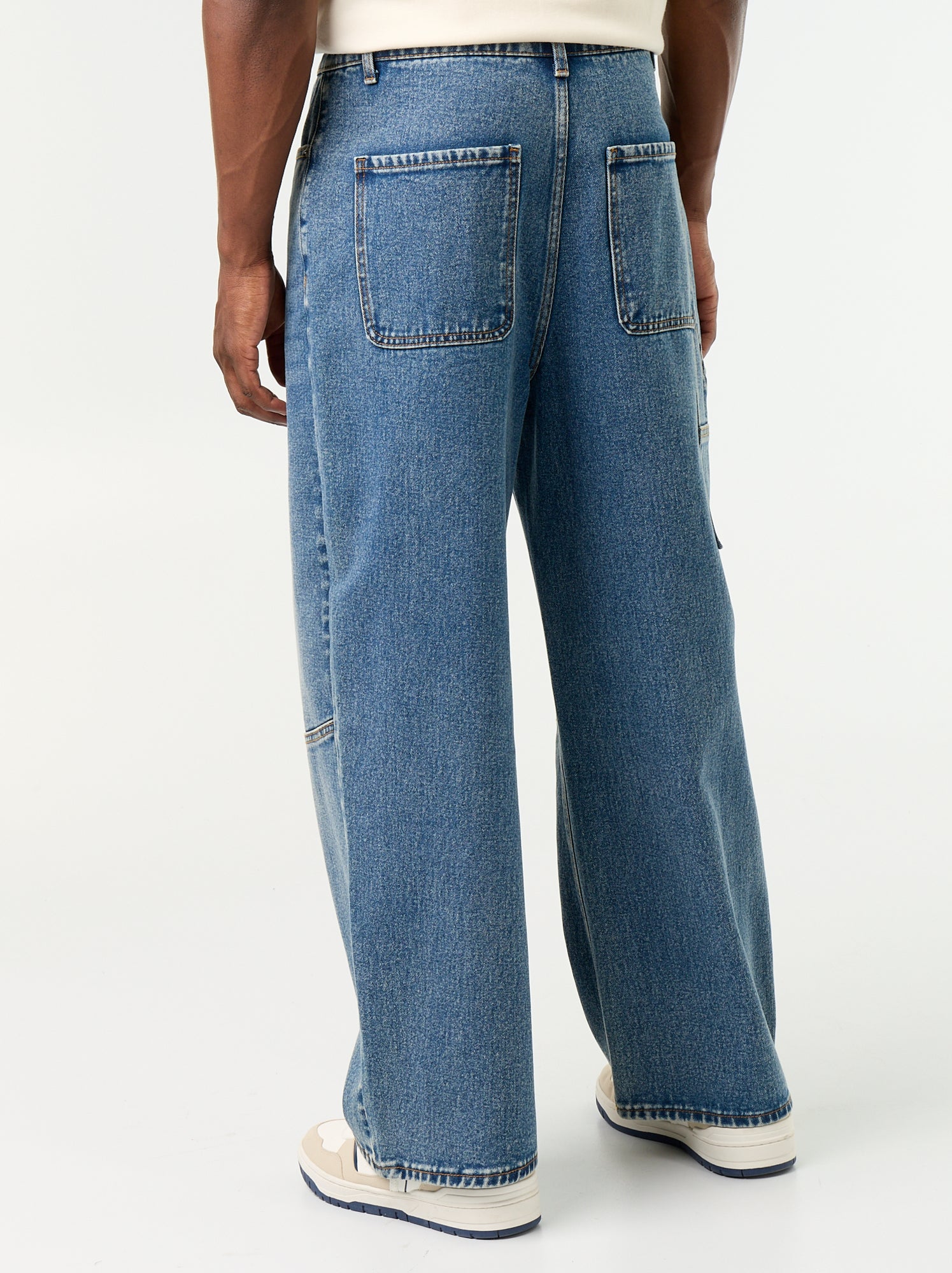 Jean coupe large / Loose fit à 5 poches - Bleu