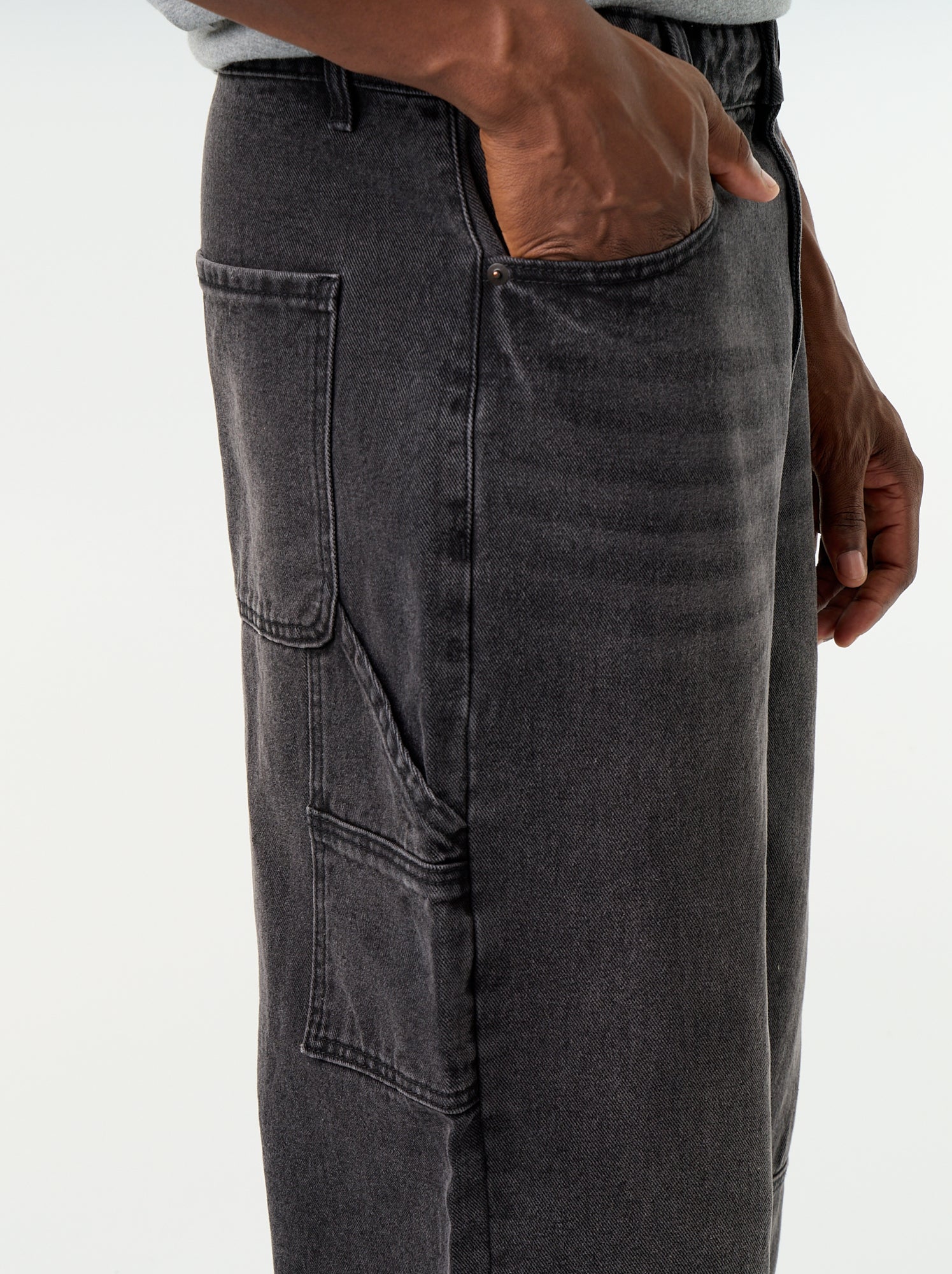 Jean coupe large / Loose fit à 5 poches - Noir