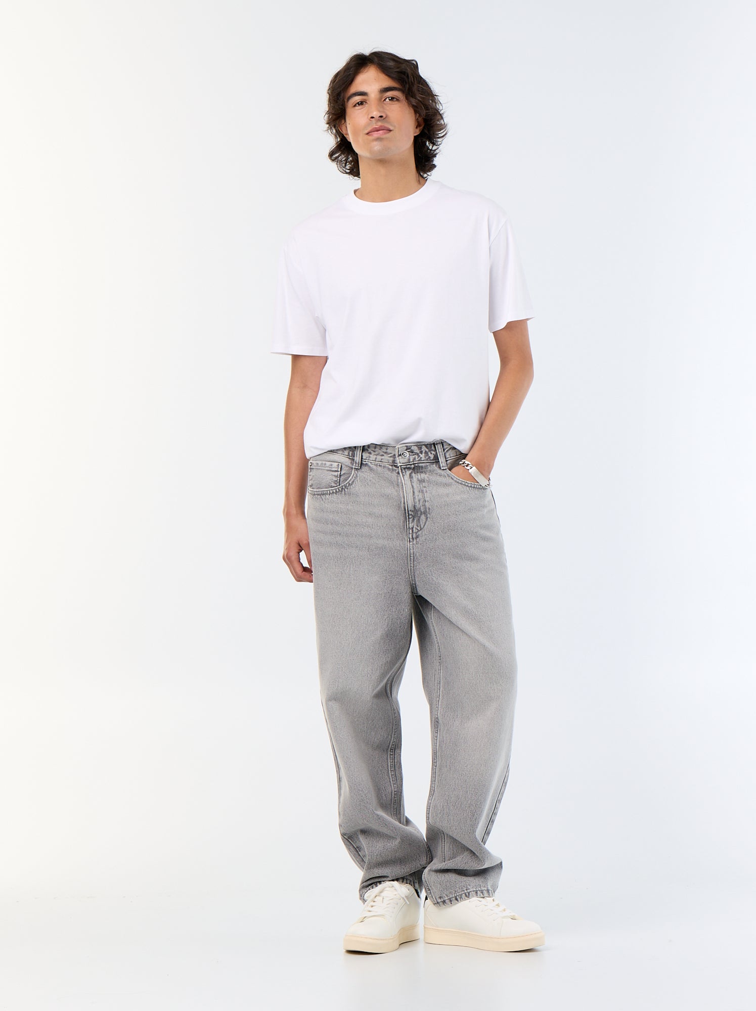 Jean coupe large / relaxed fit - Gris