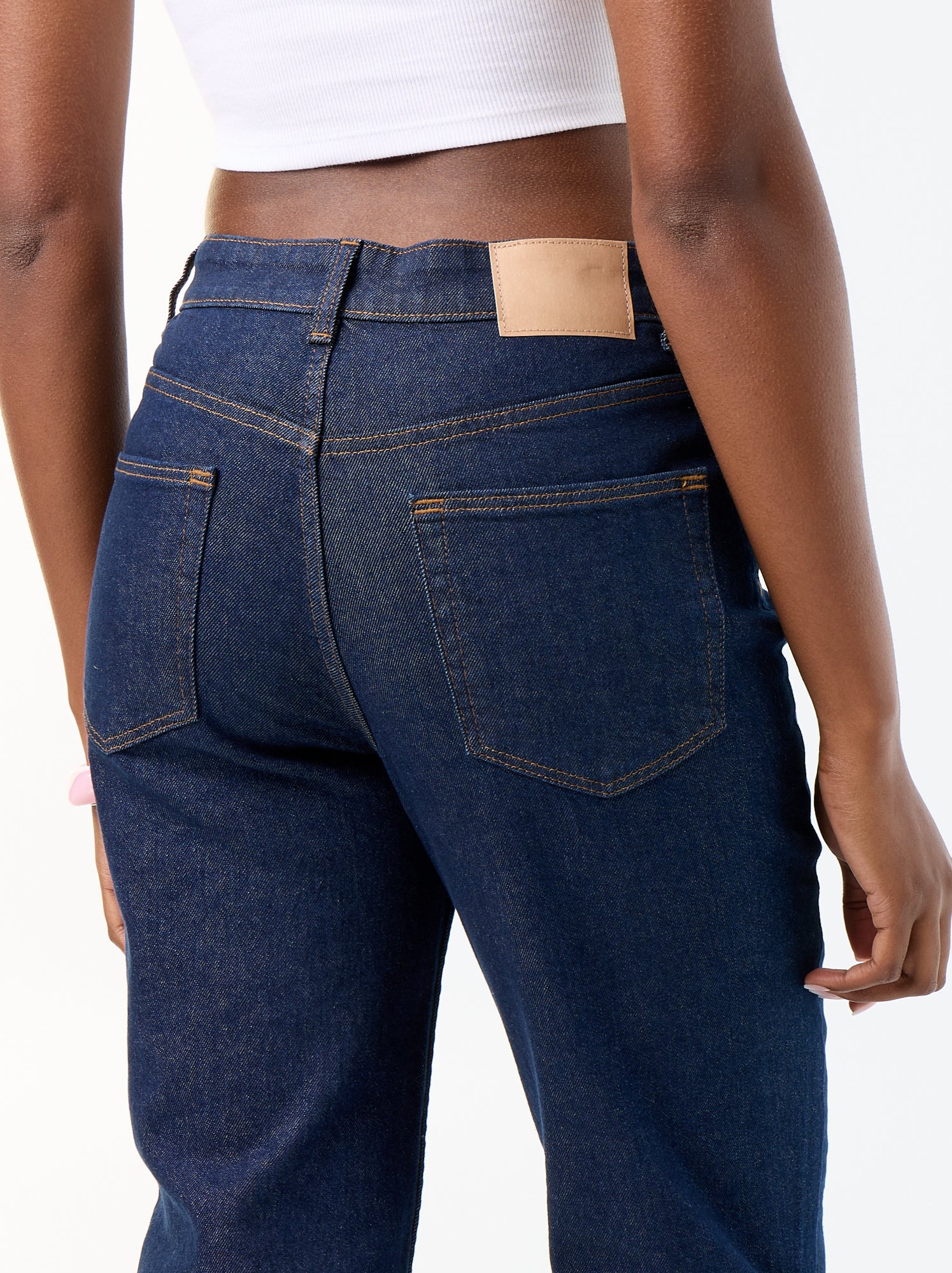Jean coupe mom - L30 - Bleu