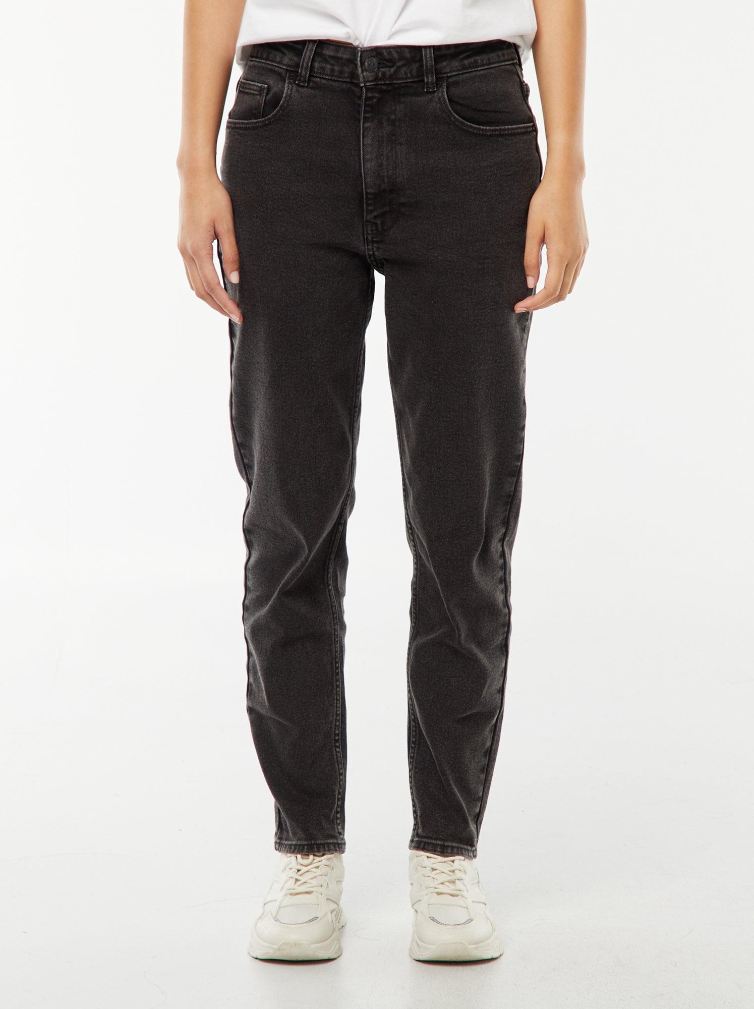 Jean coupe mom - L30 - Noir (DOQ41_1)