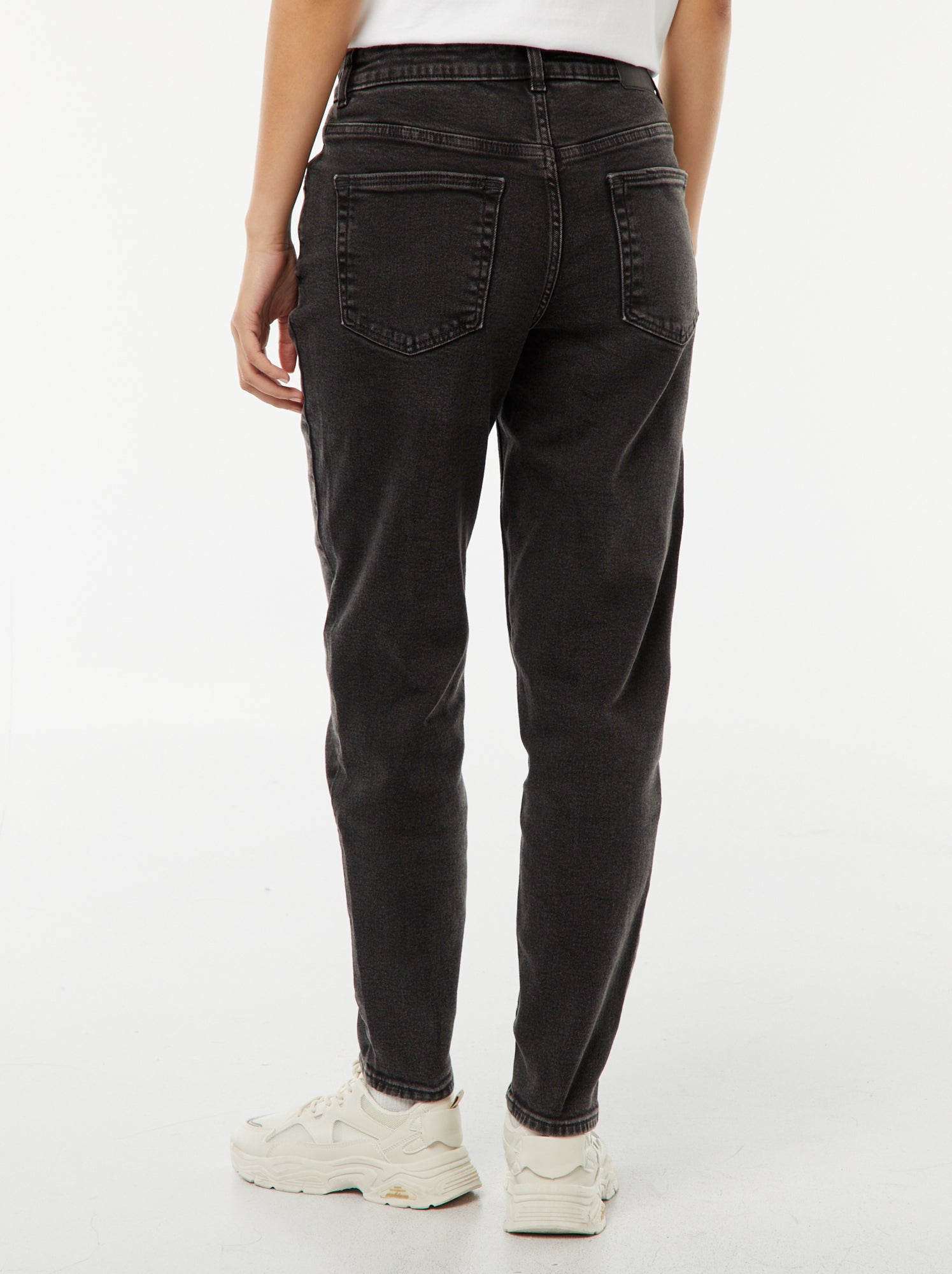 Jean coupe mom - L30 - Noir (DOQ41_1)